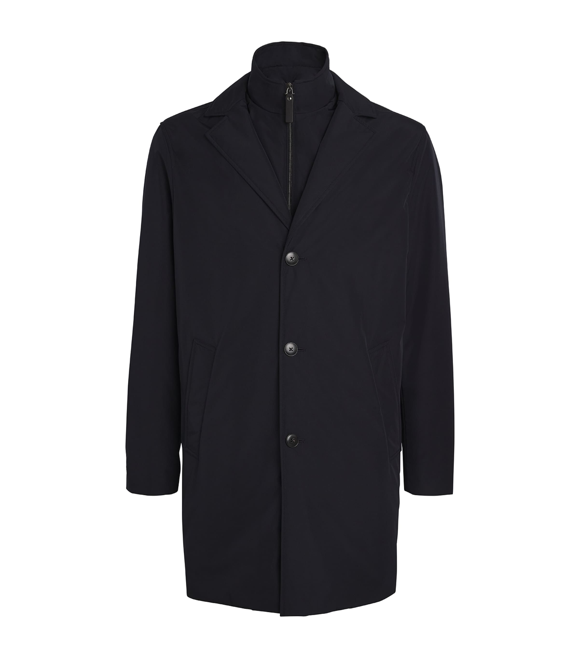 Canali Waterproof Field Jacket In Blue