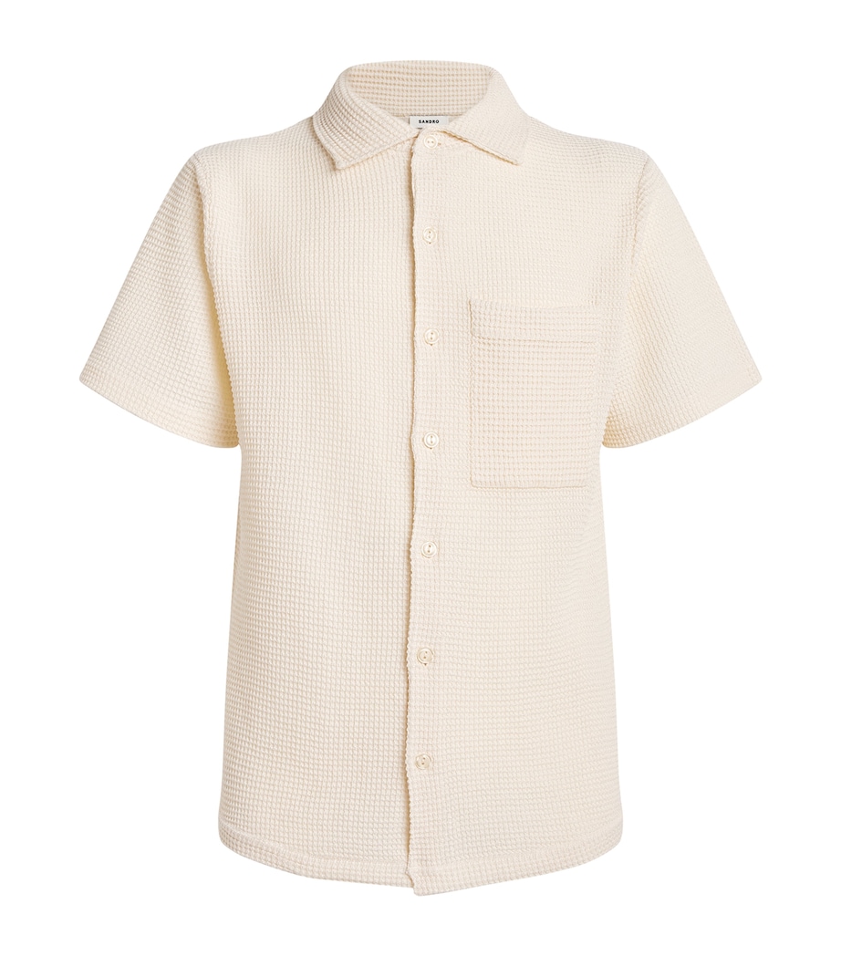 Waffle-Effect Short-Sleeve Shirt - Image 1