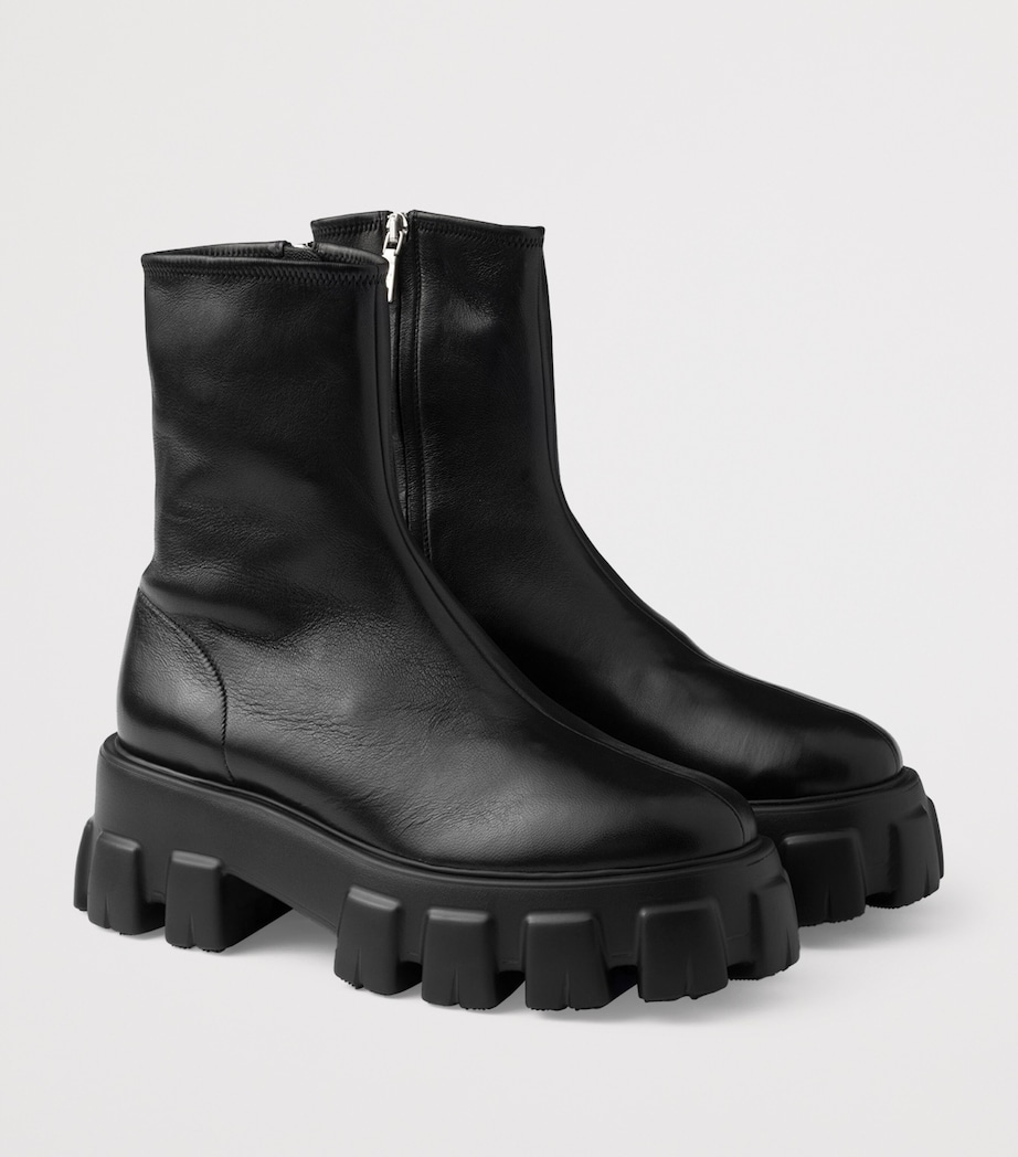 Nappa Leather Monolith Ankle Boots F0002 Image 2