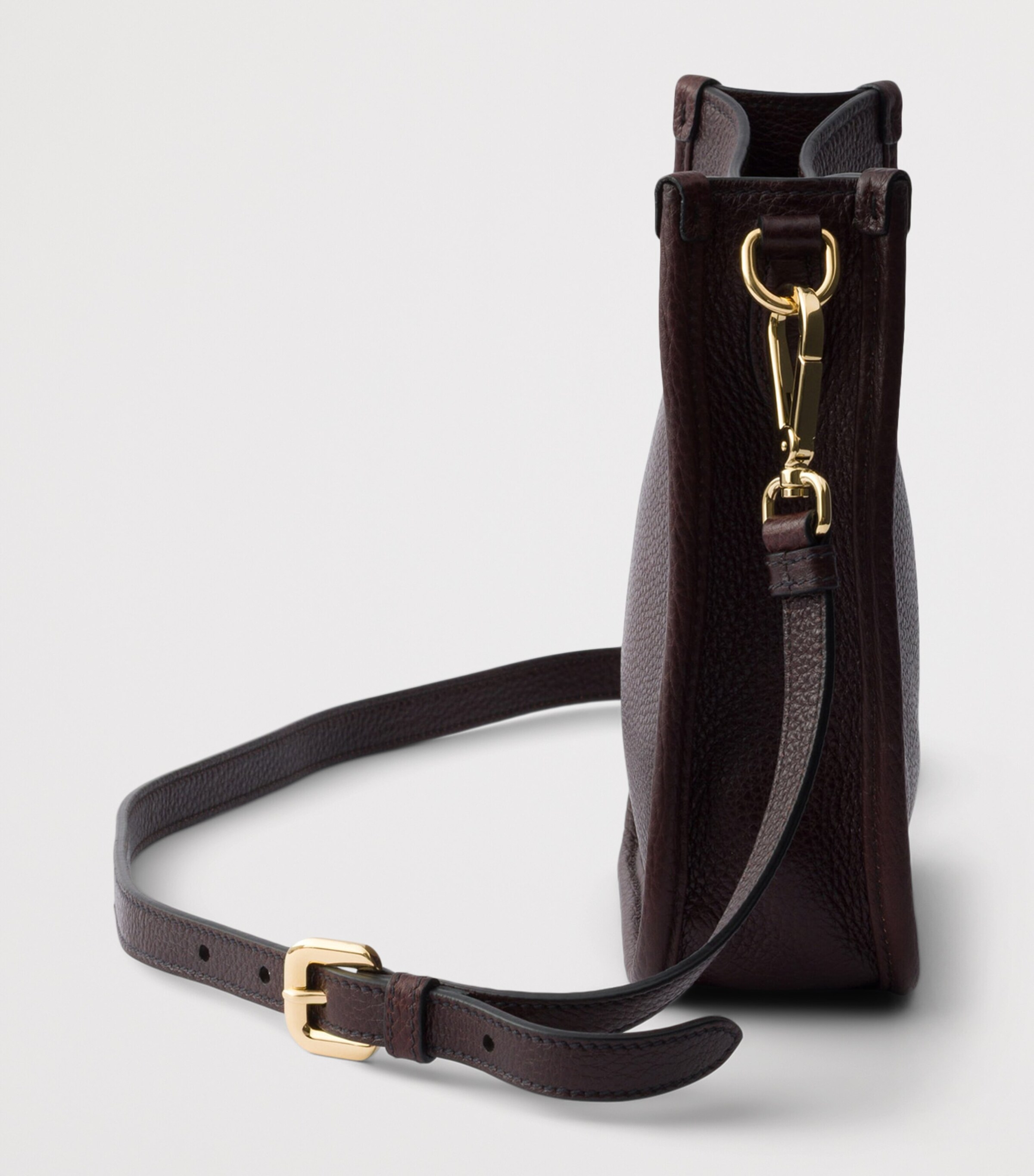 Prada Mini Leather Shoulder Bag Brown Image 5