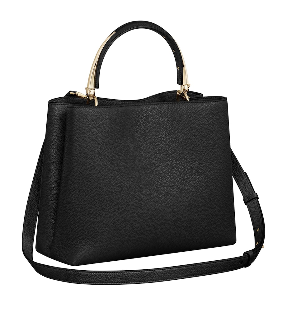 Medium Calfskin Panthère de Cartier Top-Handle Bag BLACK Image 1