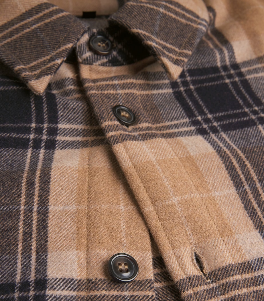 Wool-Blend Flannel Shirt IAK DARK NAVY Image 5