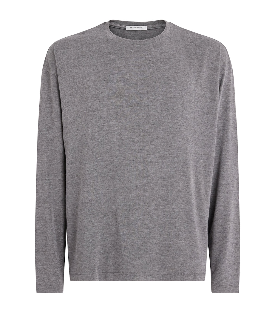 Le 17 Septembre Mens Long-Sleeve T-Shirt Grey Image 1