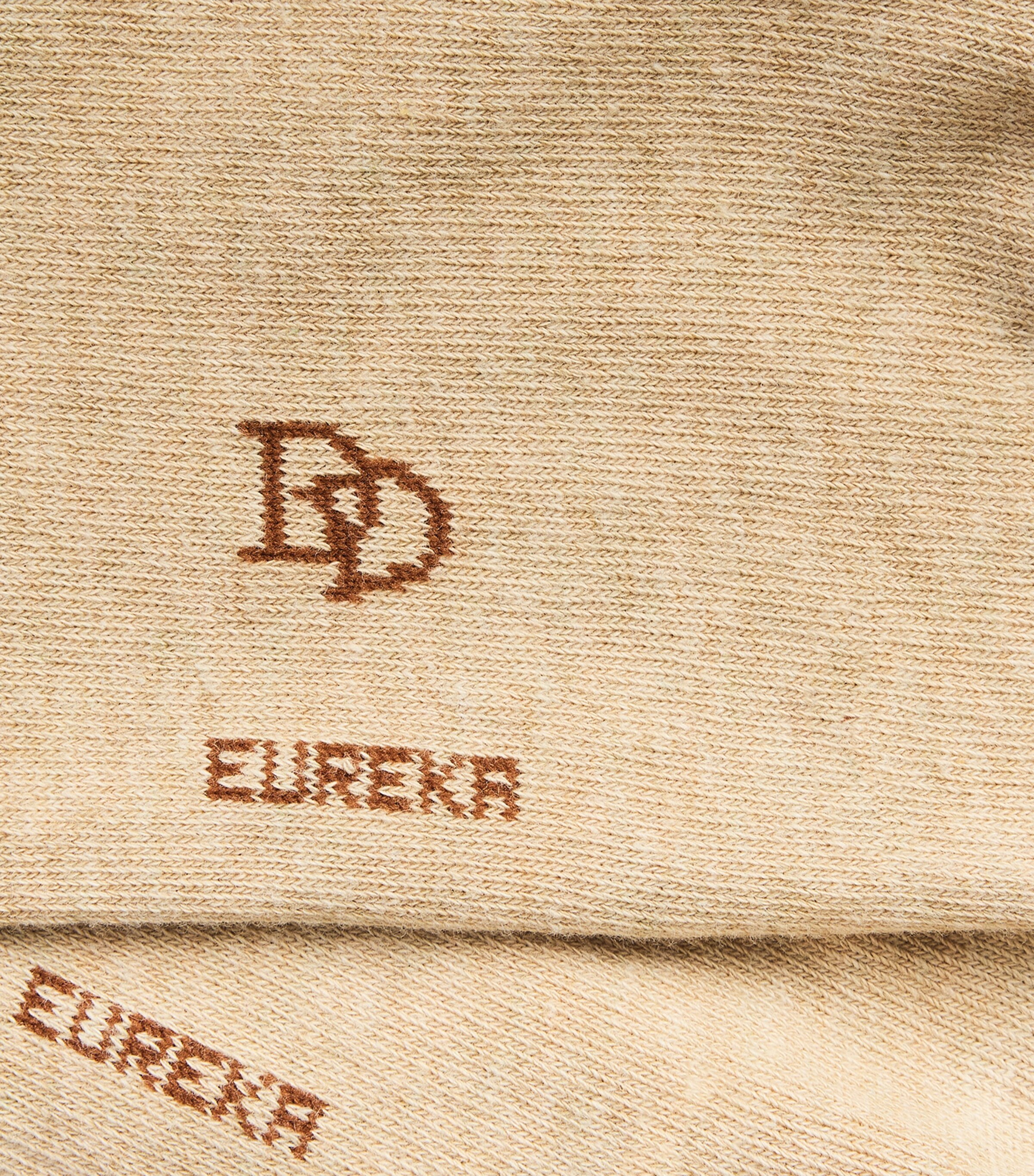 Doré Doré Mens Egyptian Cotton-Blend Eureka Socks Sable Image 2