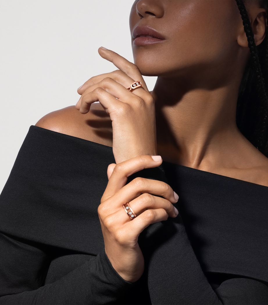 Messika Move Classique Rose Gold and Diamond Ring Pink Gold Image 2