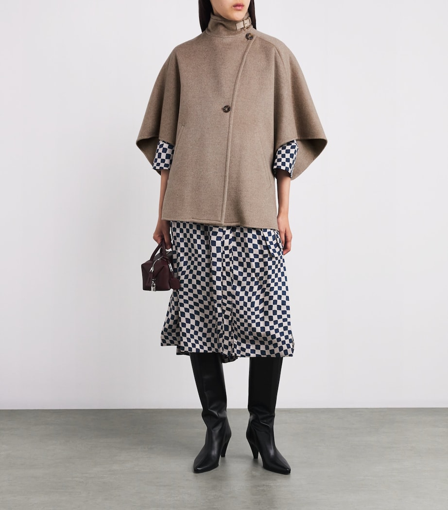 Cashmere Cape Coat BEIGE Image 2