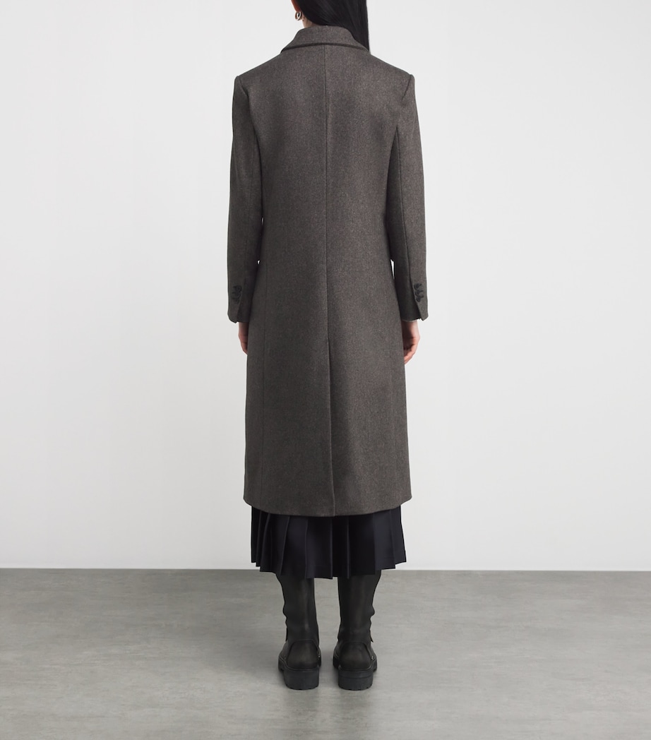 Wool-Blend Double-Breasted Coat DARK GREY Image 4