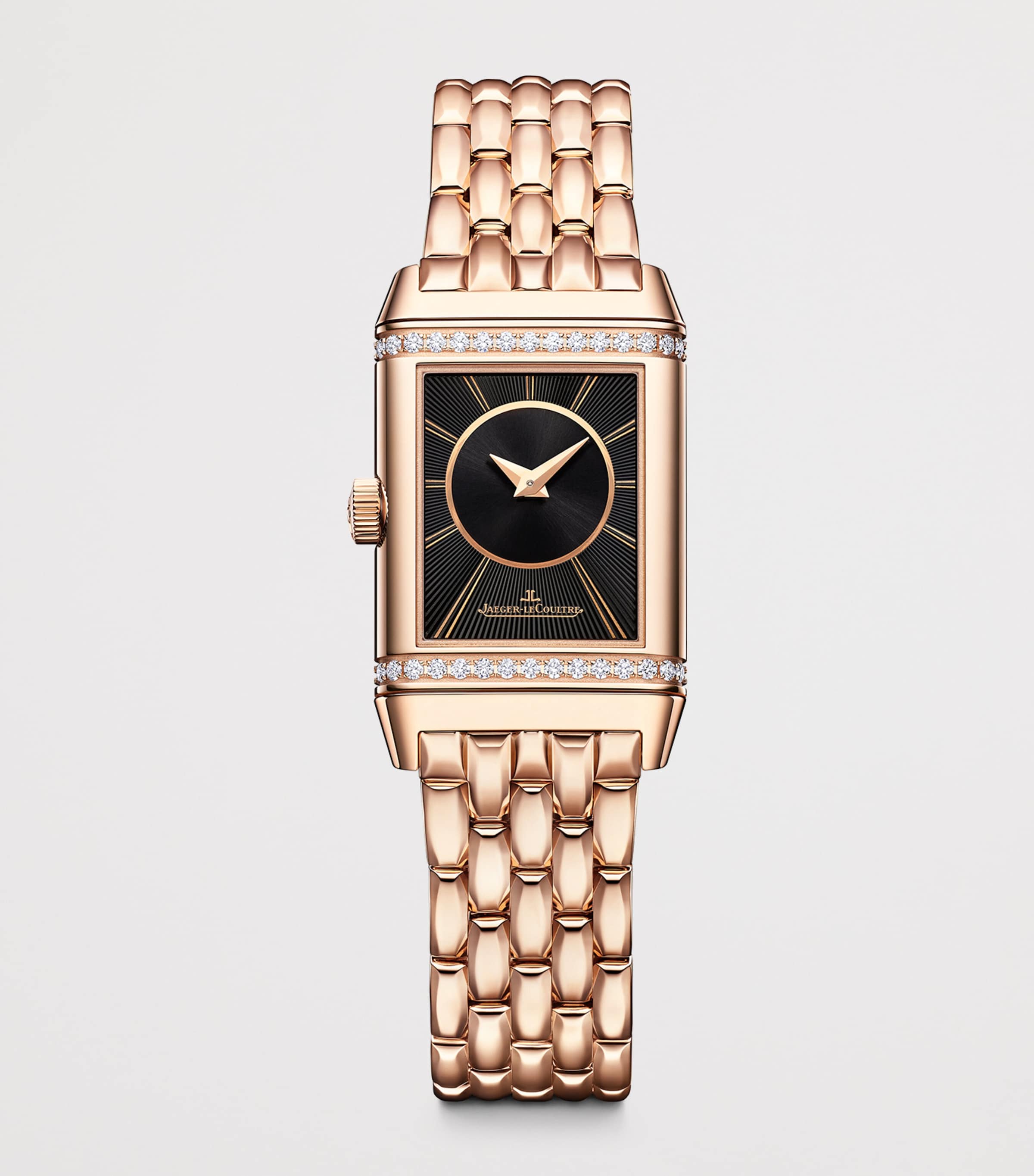 Jaeger-LeCoultre Rose Gold and Diamond Reverso One Duetto Watch 21mm Pink Gold Image 2