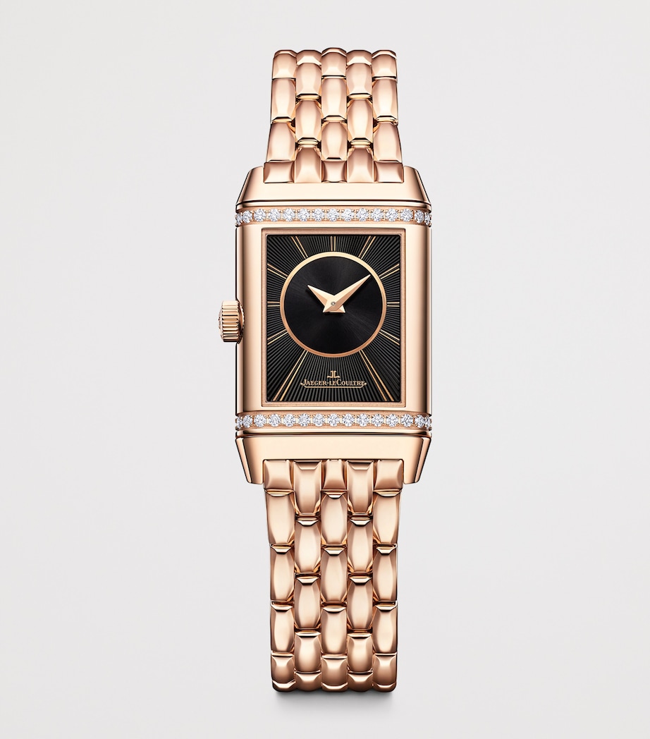 Jaeger-LeCoultre Rose Gold and Diamond Reverso One Duetto Watch 21mm Pink Gold Image 2