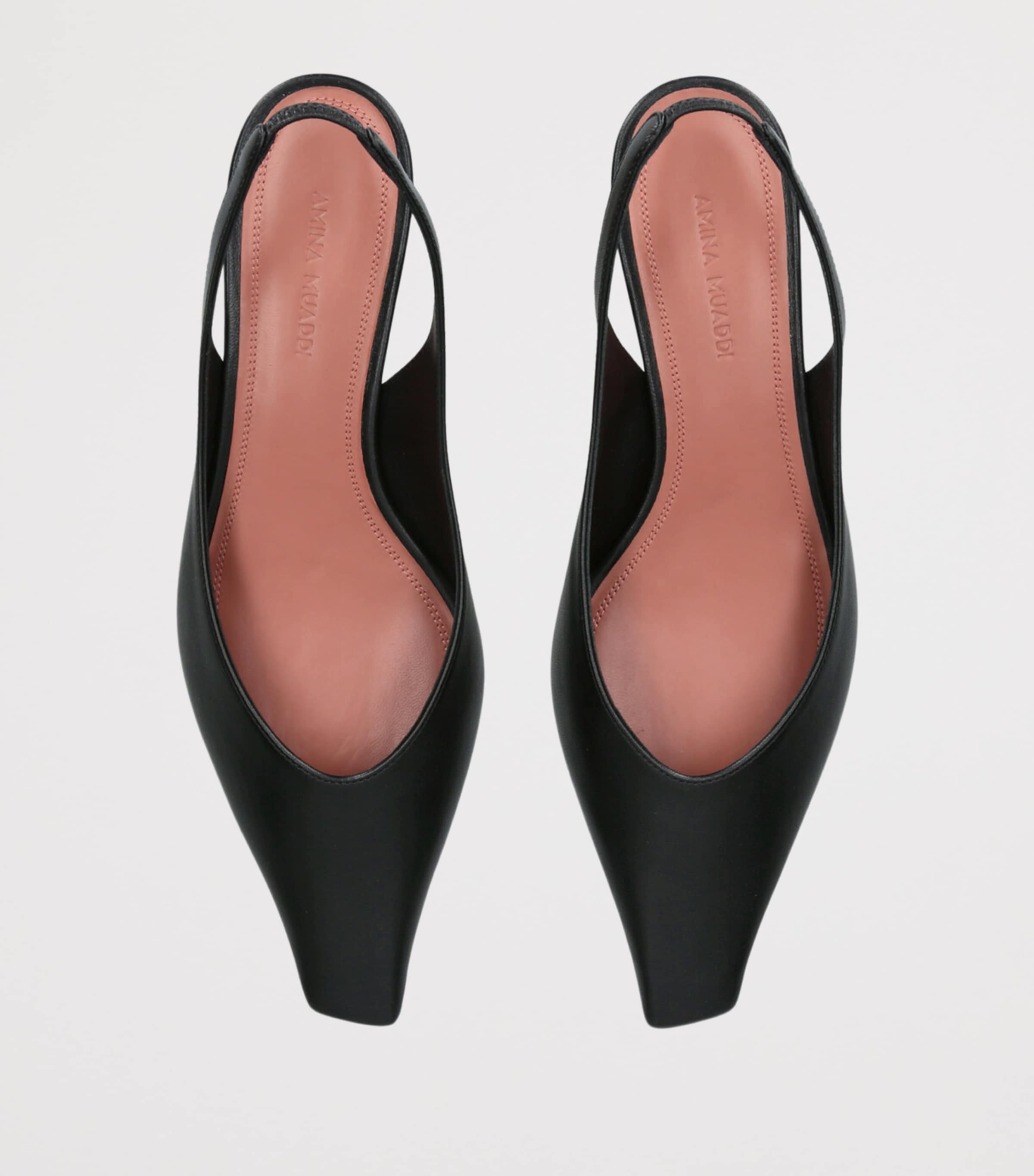 Leather Jamie Slingback Pumps 25 BLACK Image 4