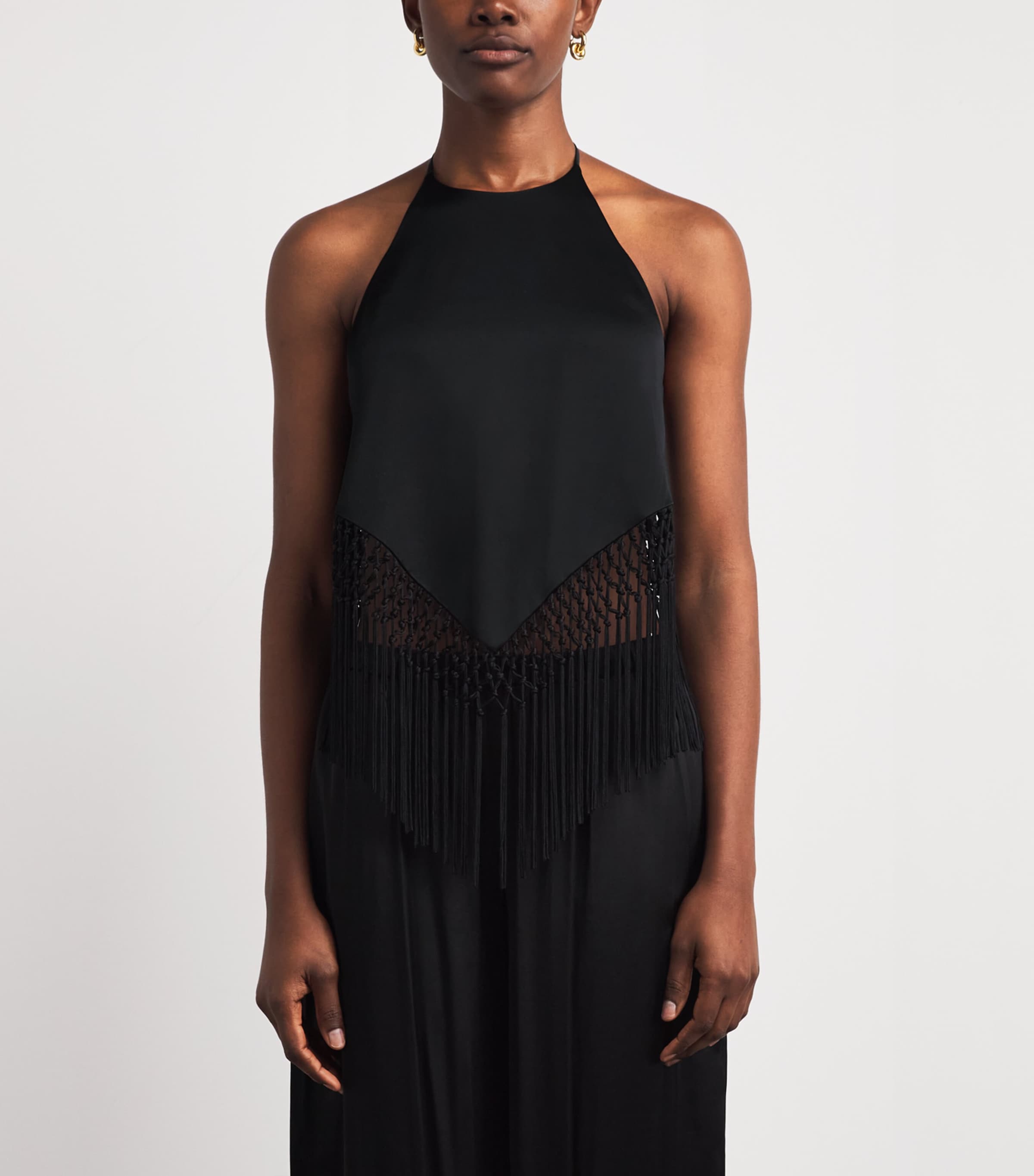 Alice+Olivia Womens Handkerchief Greta Top Black Image 4