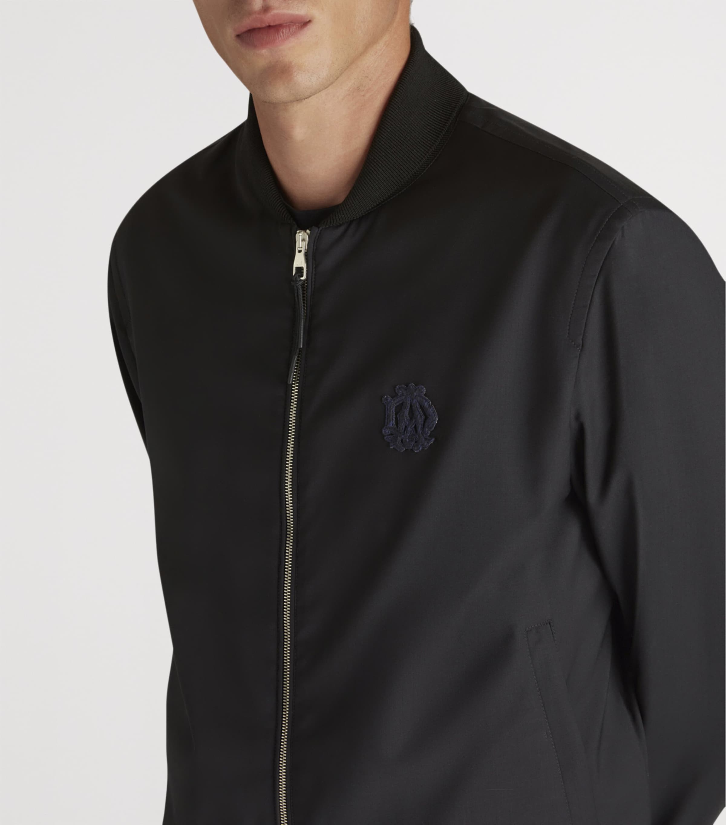 Stretch-Wool Athluxury Bomber Jacket 410NAVY Image 4