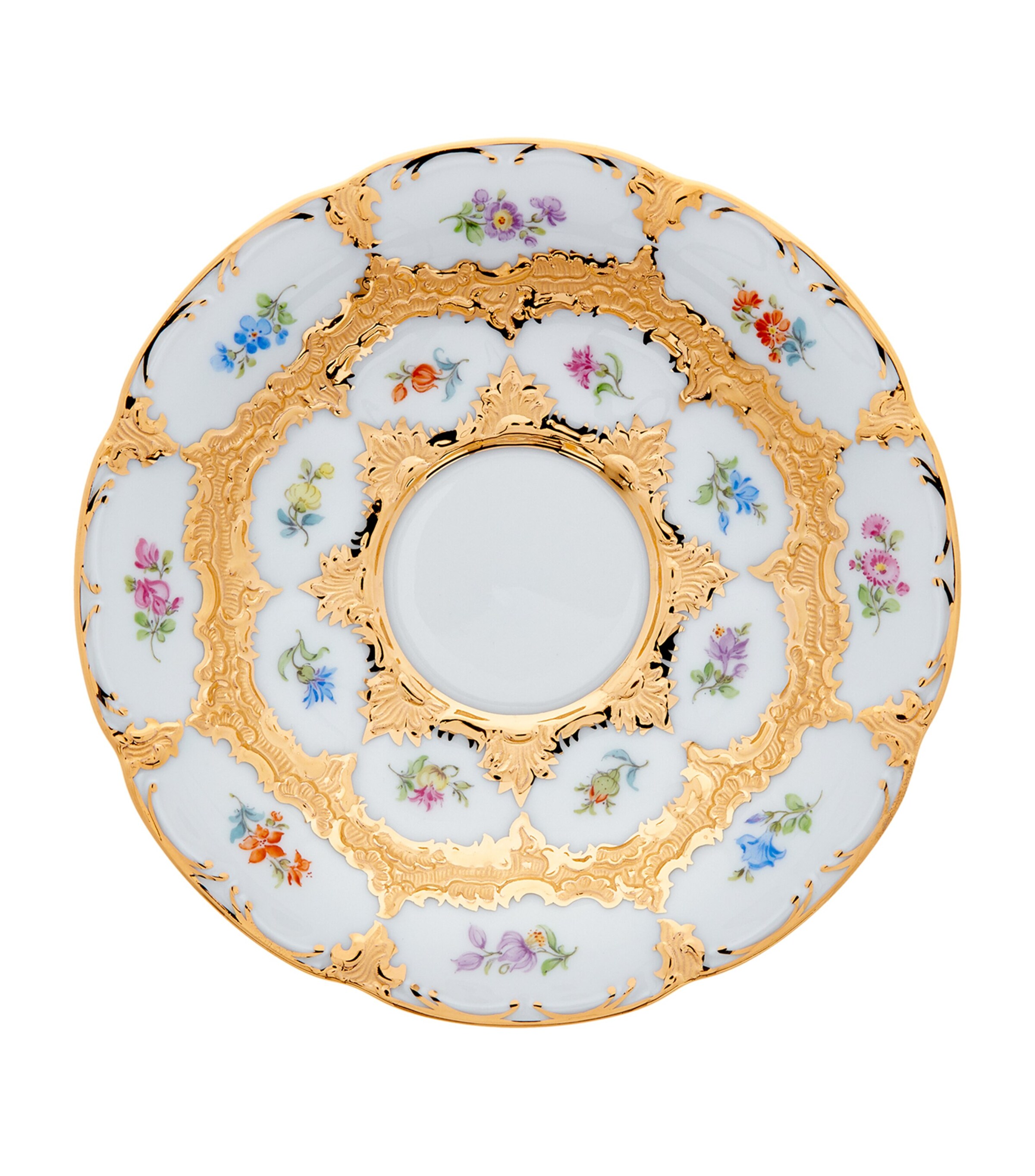 Meissen B-Form Espresso Teacup and Saucer Gold Image 4