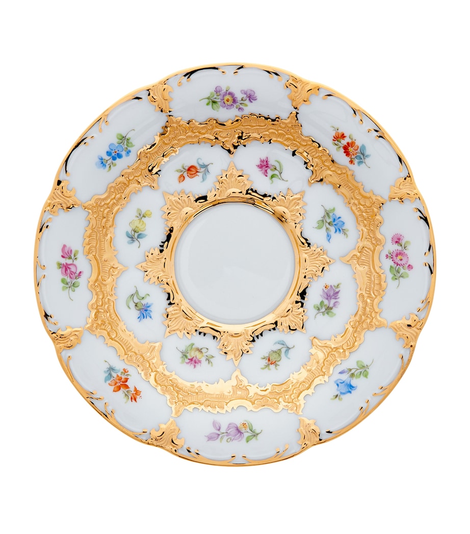 Meissen B-Form Espresso Teacup and Saucer Gold Image 4