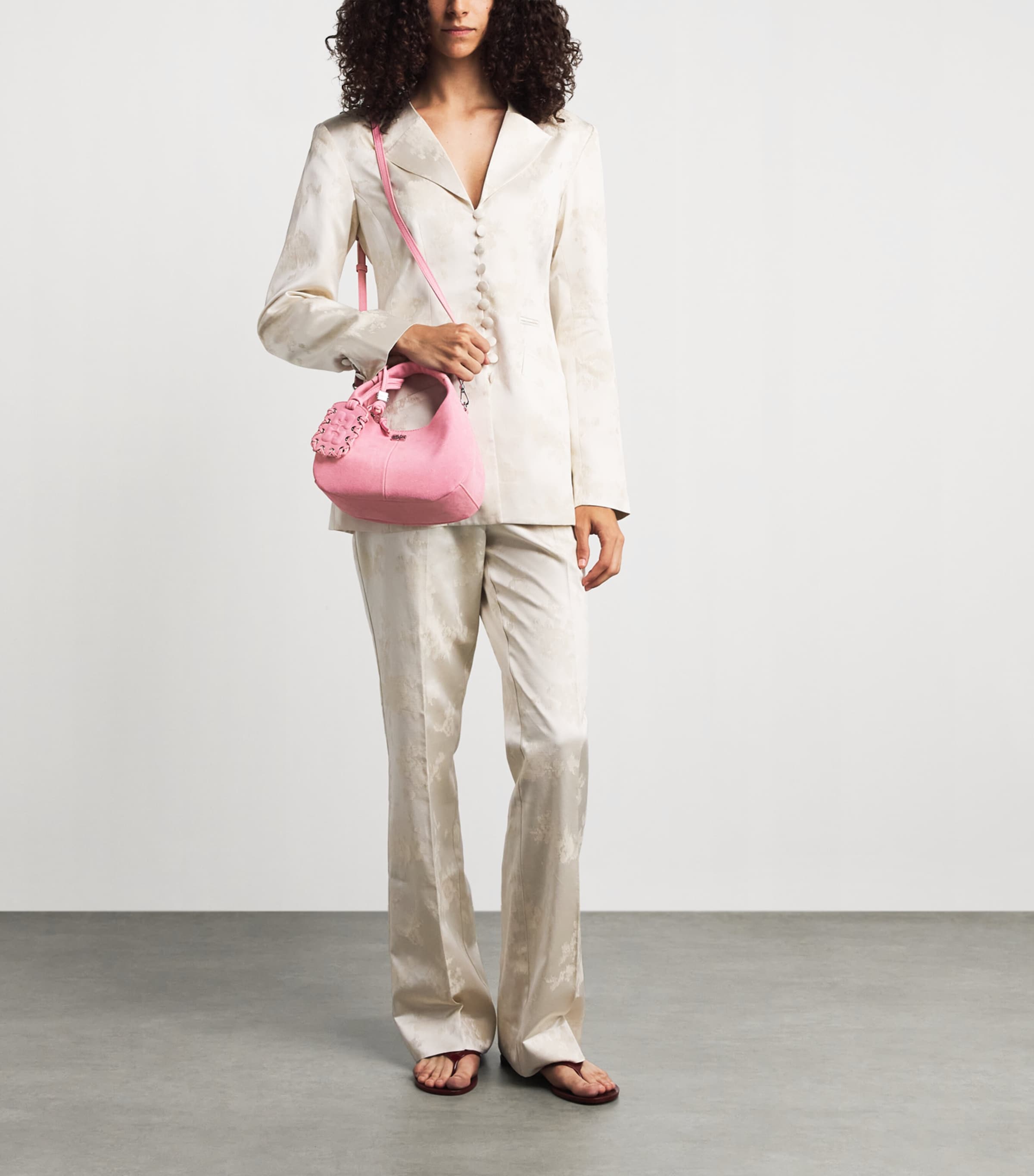 GANNI Mini Shoulder Bag Pink Nectar Image 4