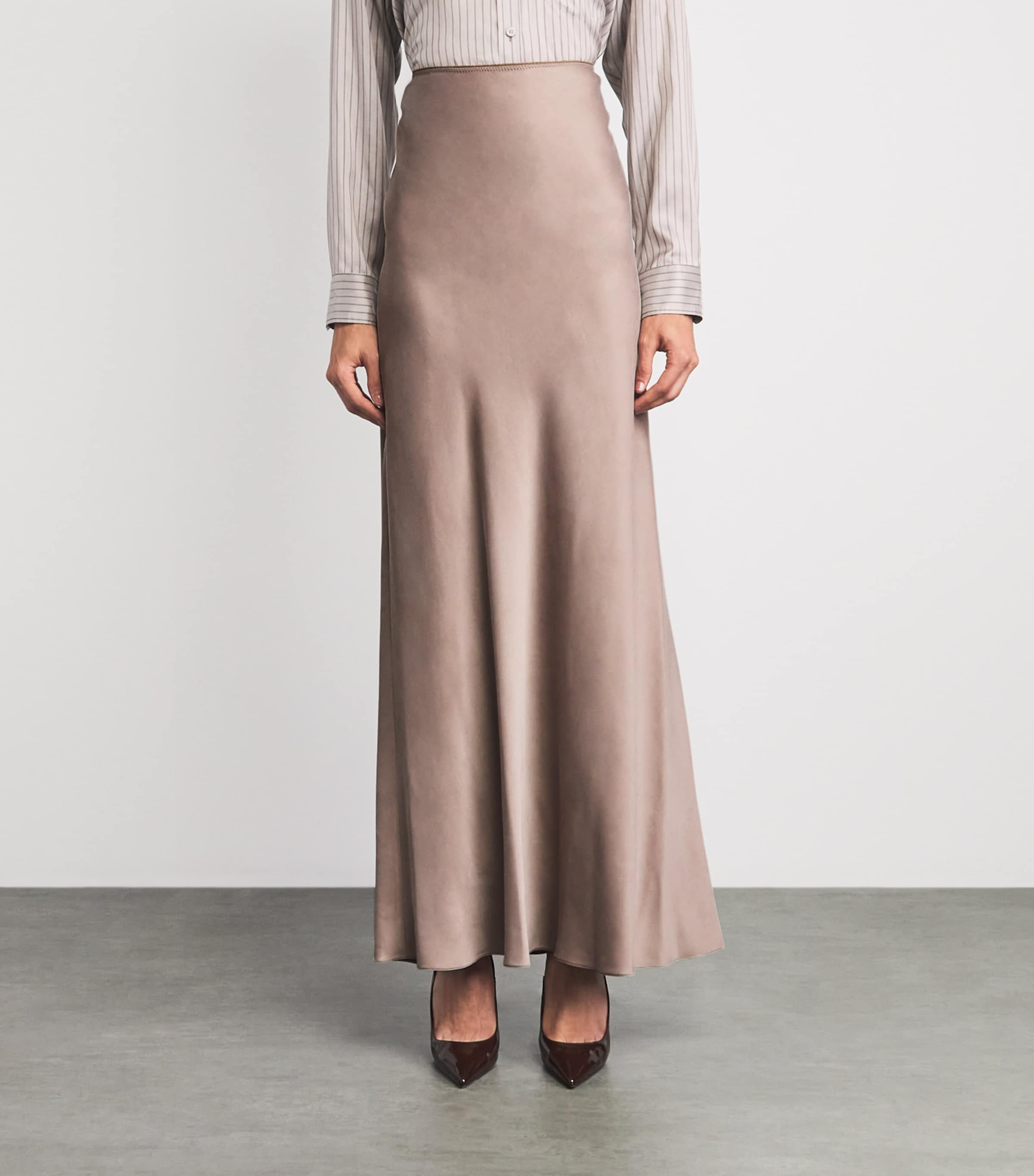 Fabiana Filippi Womens Draped Maxi Skirt Moka Meringa Image 4