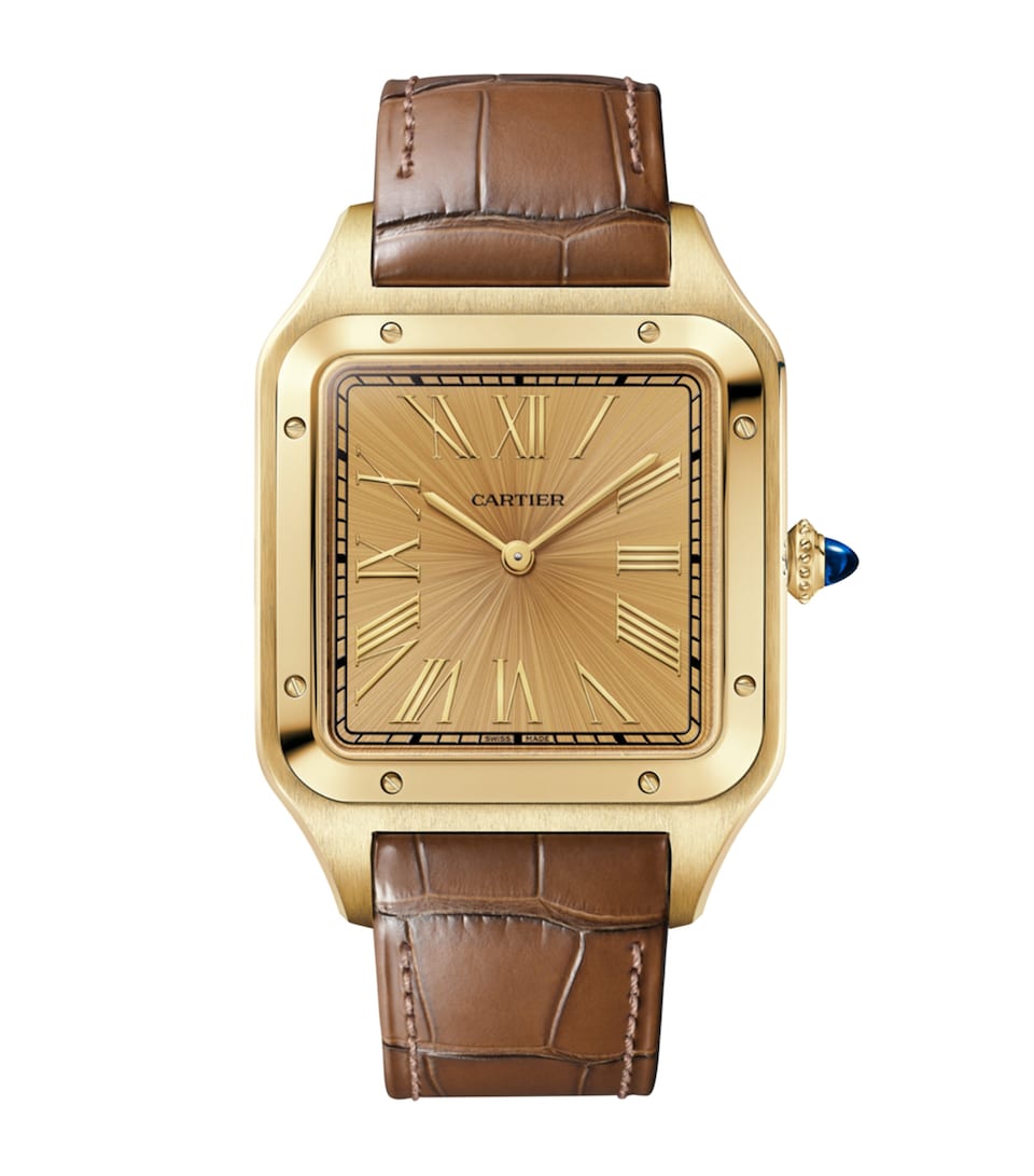Extra Large Yellow Gold Santos-Dumont Watch 46.6mm