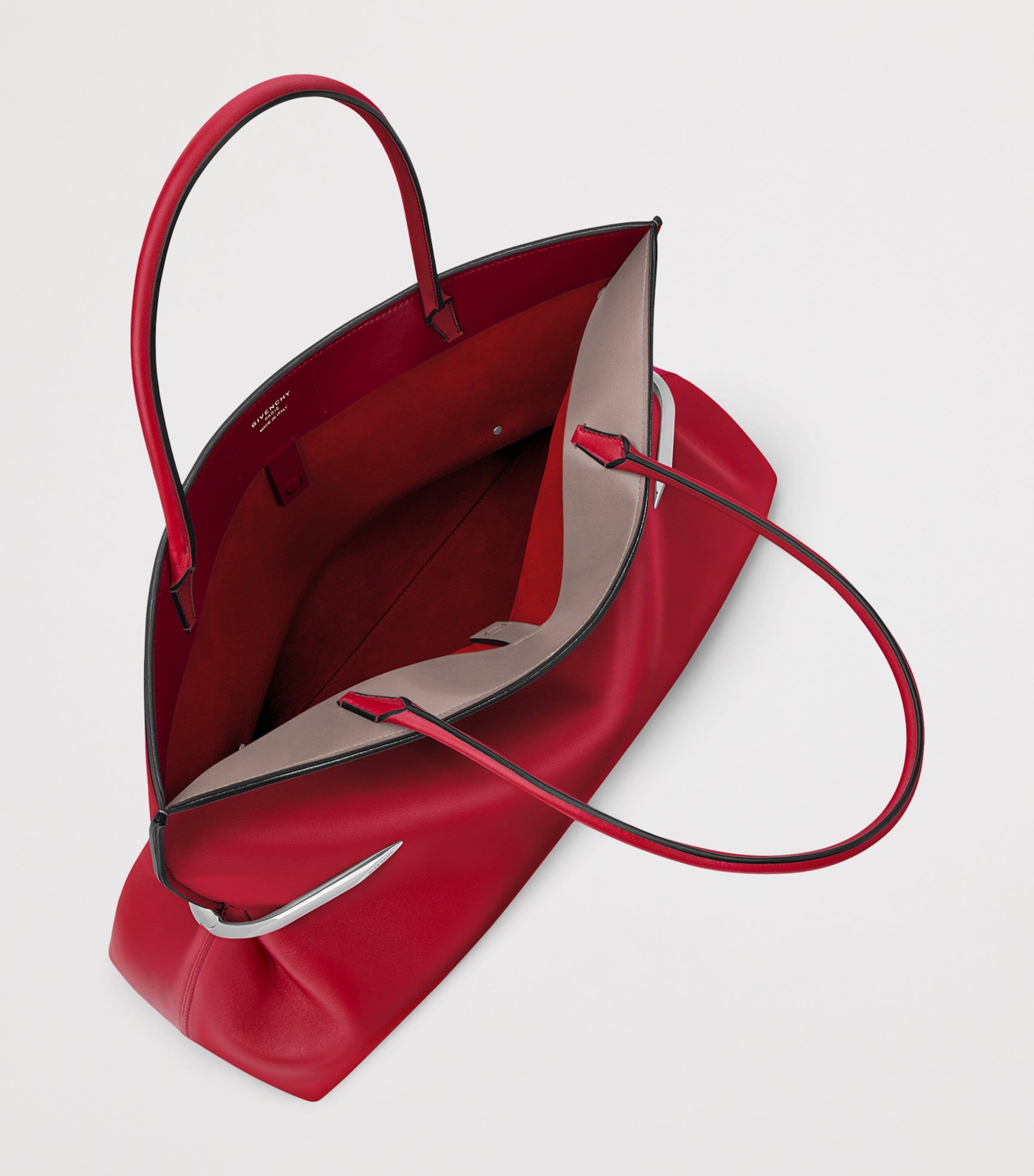 Leather Pinch East-West Tote Bag EQUESTRIAN RED Image 4