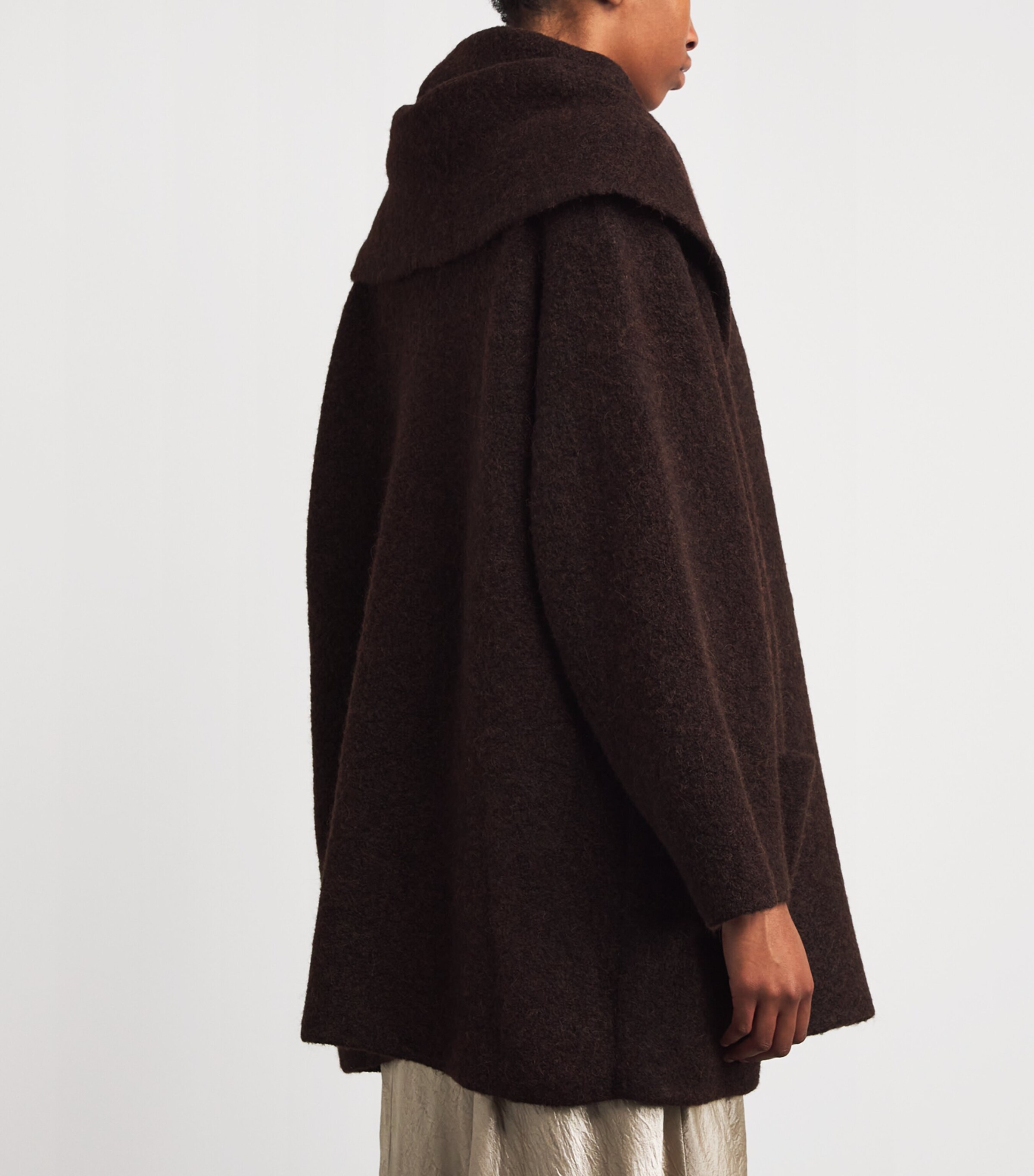 Lauren Manoogian Womens Wool-Blend Double-Faced Coat Merlot Image 4