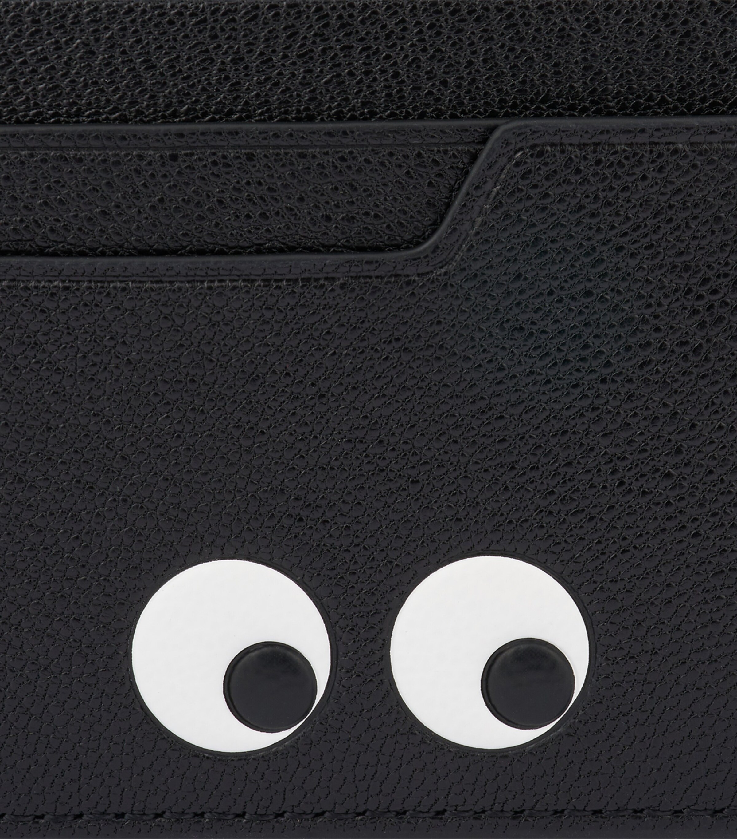 Leather Eyes Card Holder BLACK Image 4
