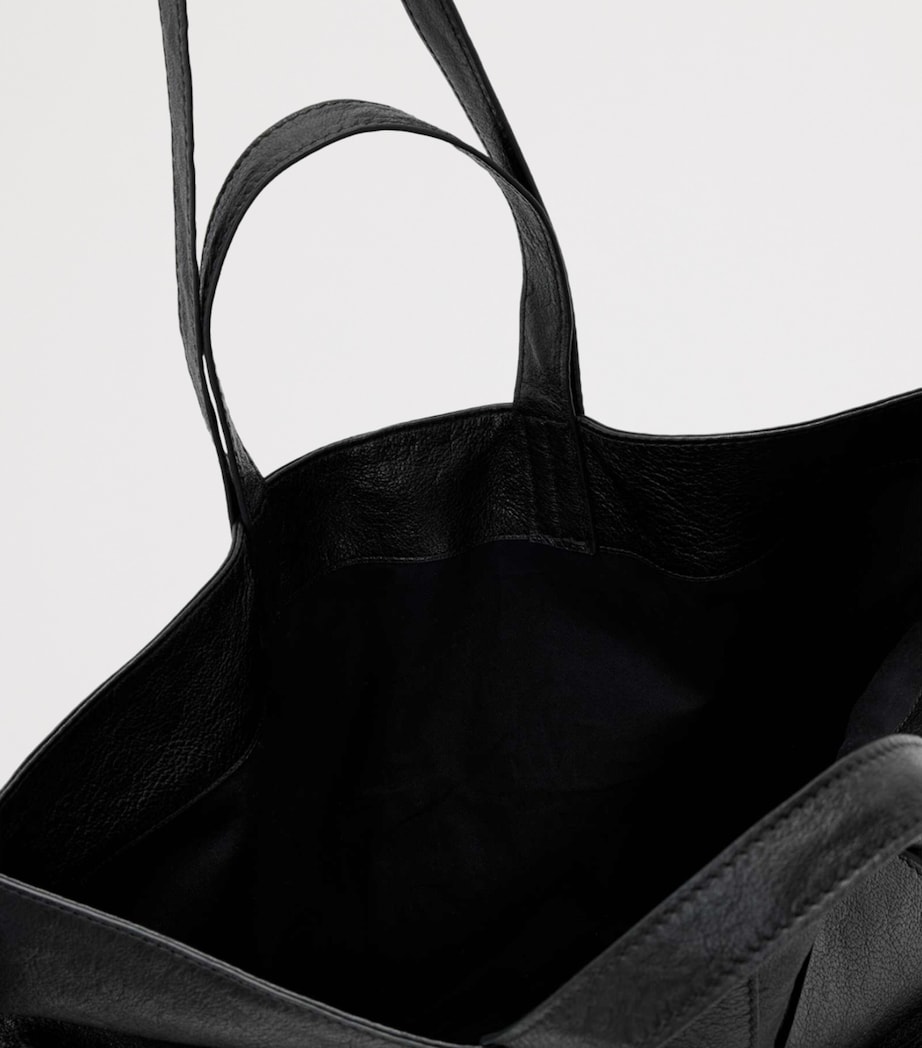 AllSaints Leather Lutece Tote Bag Black Image 4
