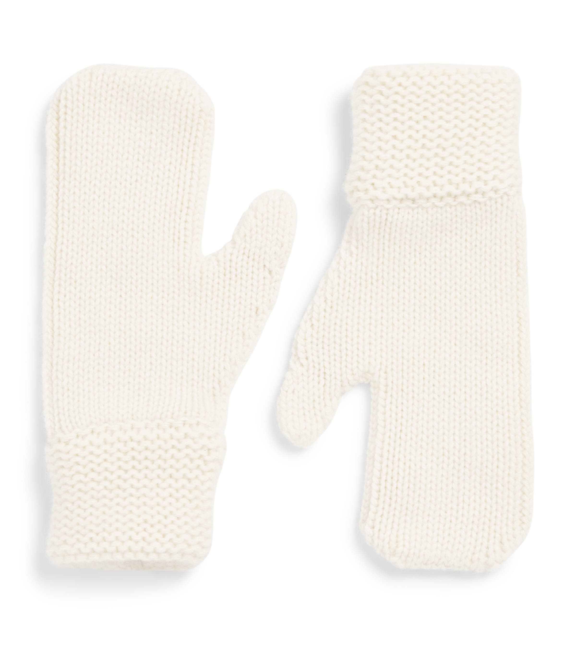 Colombo Kid Cashmere Mittens In White