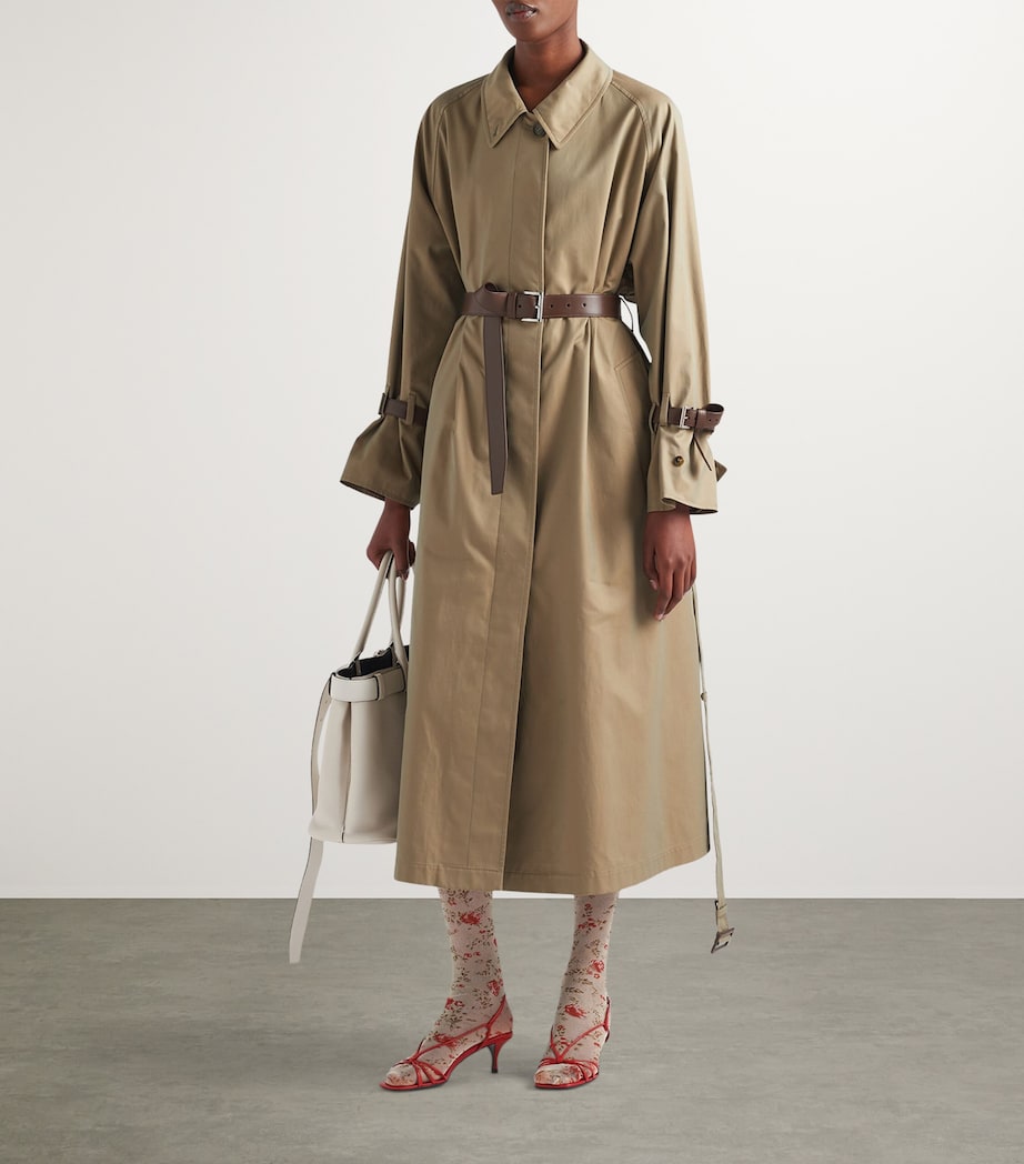 Prada Womens Belted Trench Coat Image 2