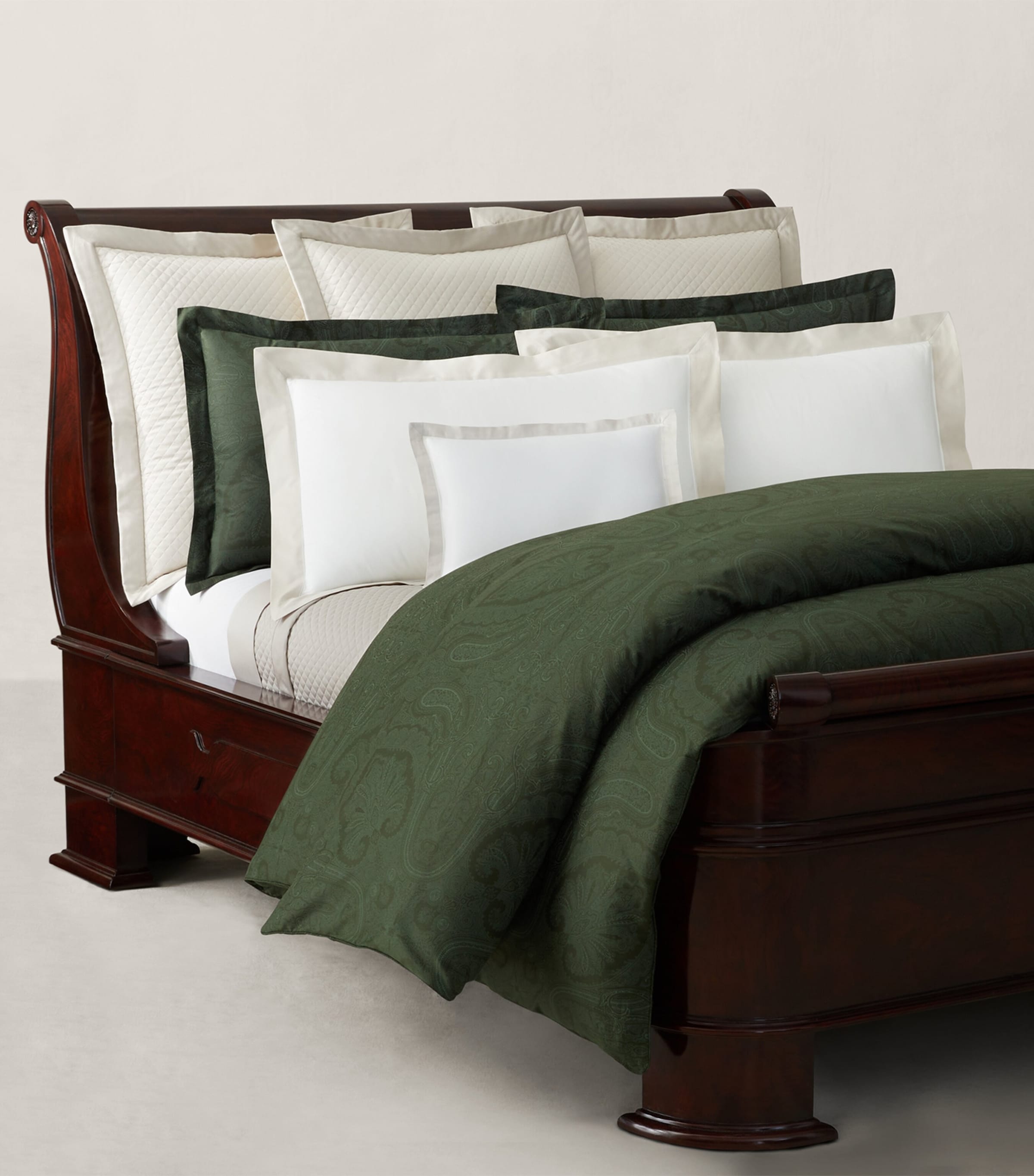 Shop Ralph Lauren Doncaster Super King Duvet Cover In Green