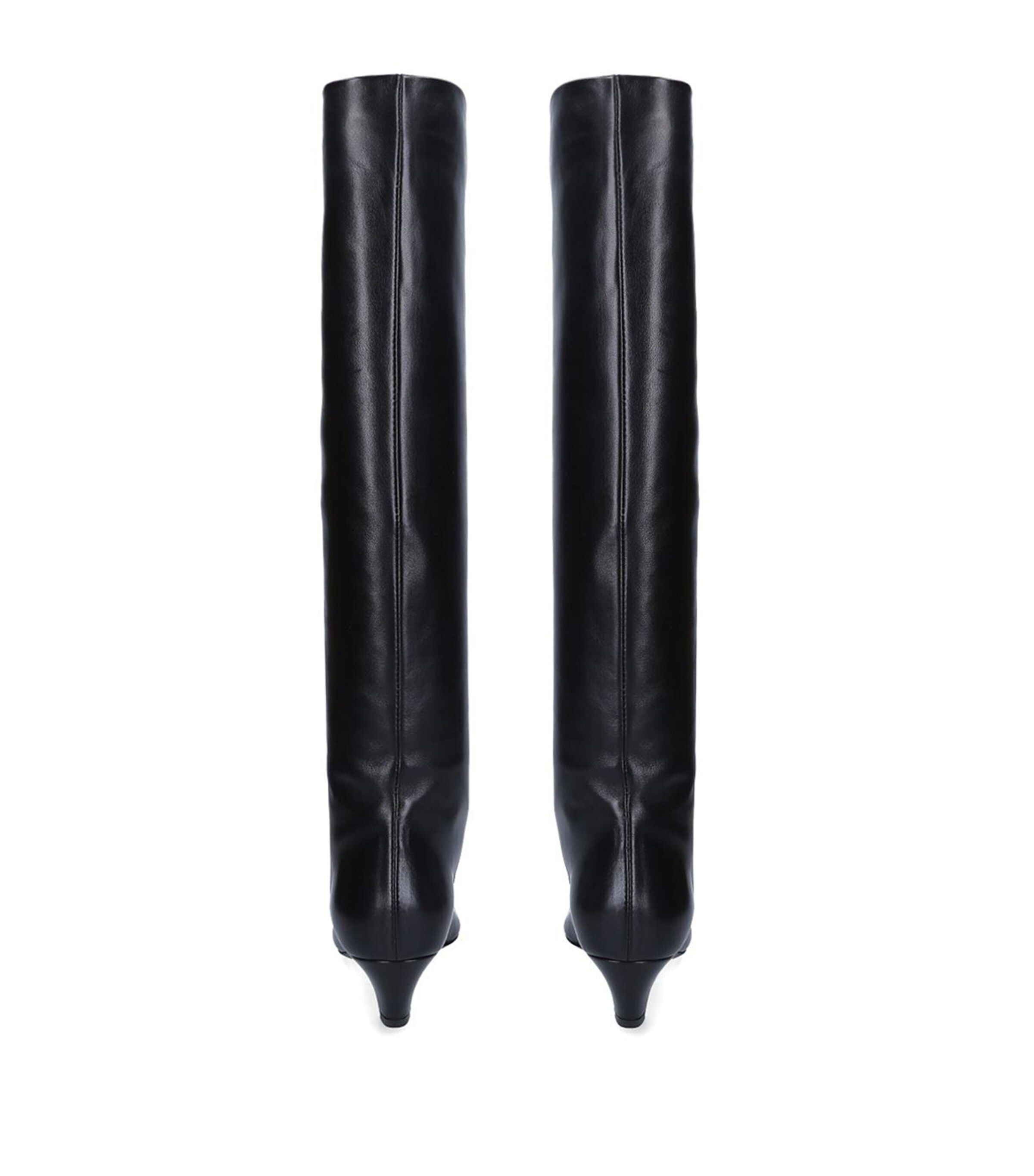 Leather Davis Knee-High Boots 40 BLACK Image 2
