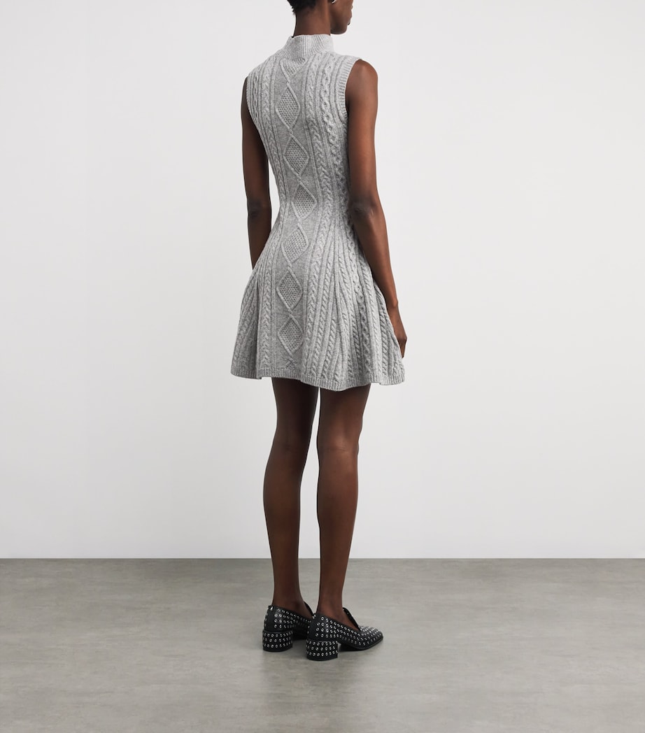 Wool-Blend Charade Mini Dress HEATHER GREY Image 3