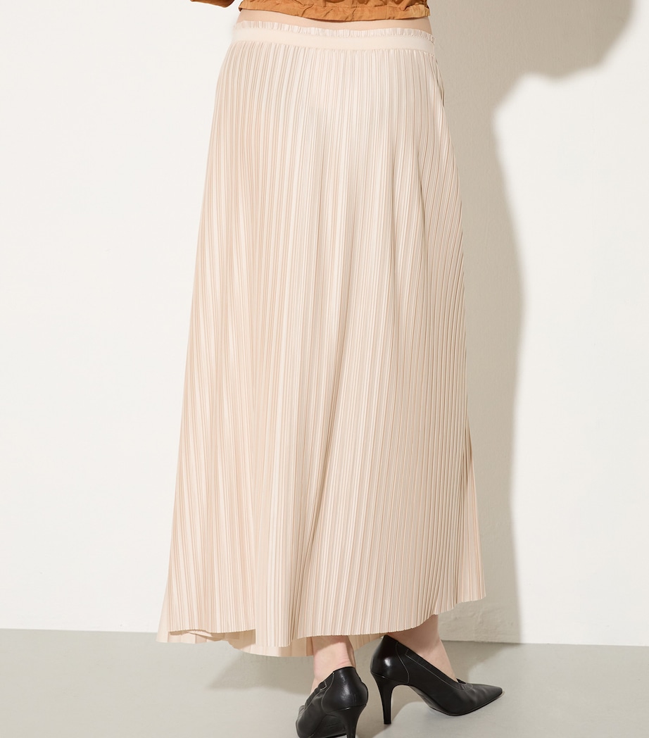 Jersey Pleated Maxi Skirt POWDER Image 3