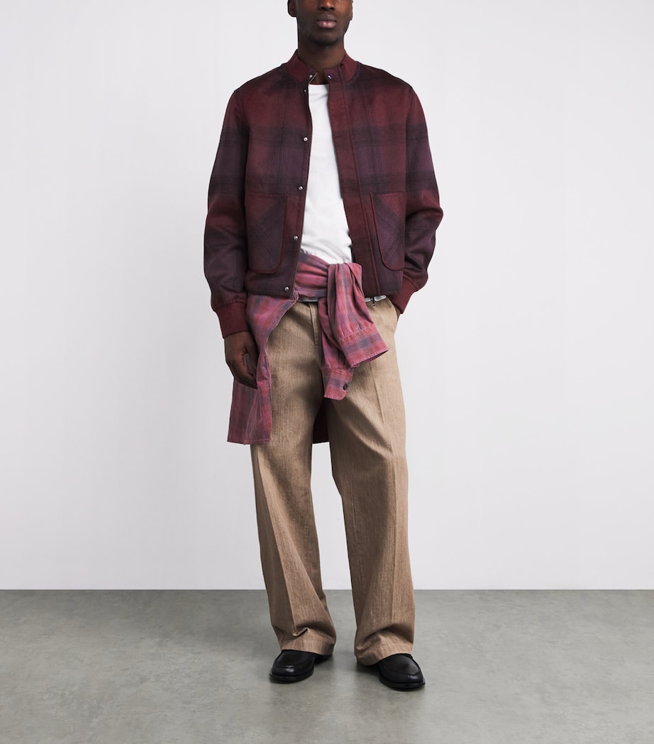 GOD'S TRUE CASHMERE Mens Cashmere Gratitude Jacket Tartan / Amethyst Image 2