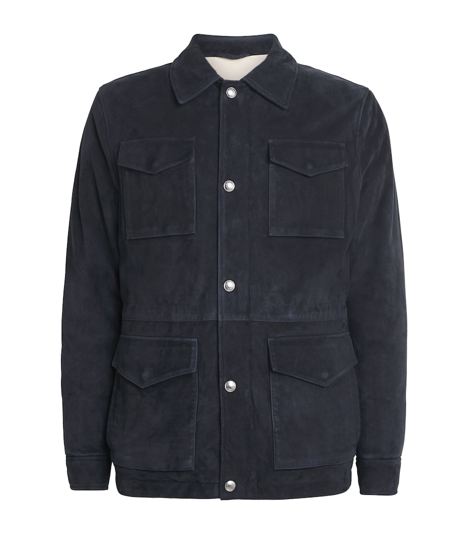 Suede Padded Field Jacket BLU Image 1