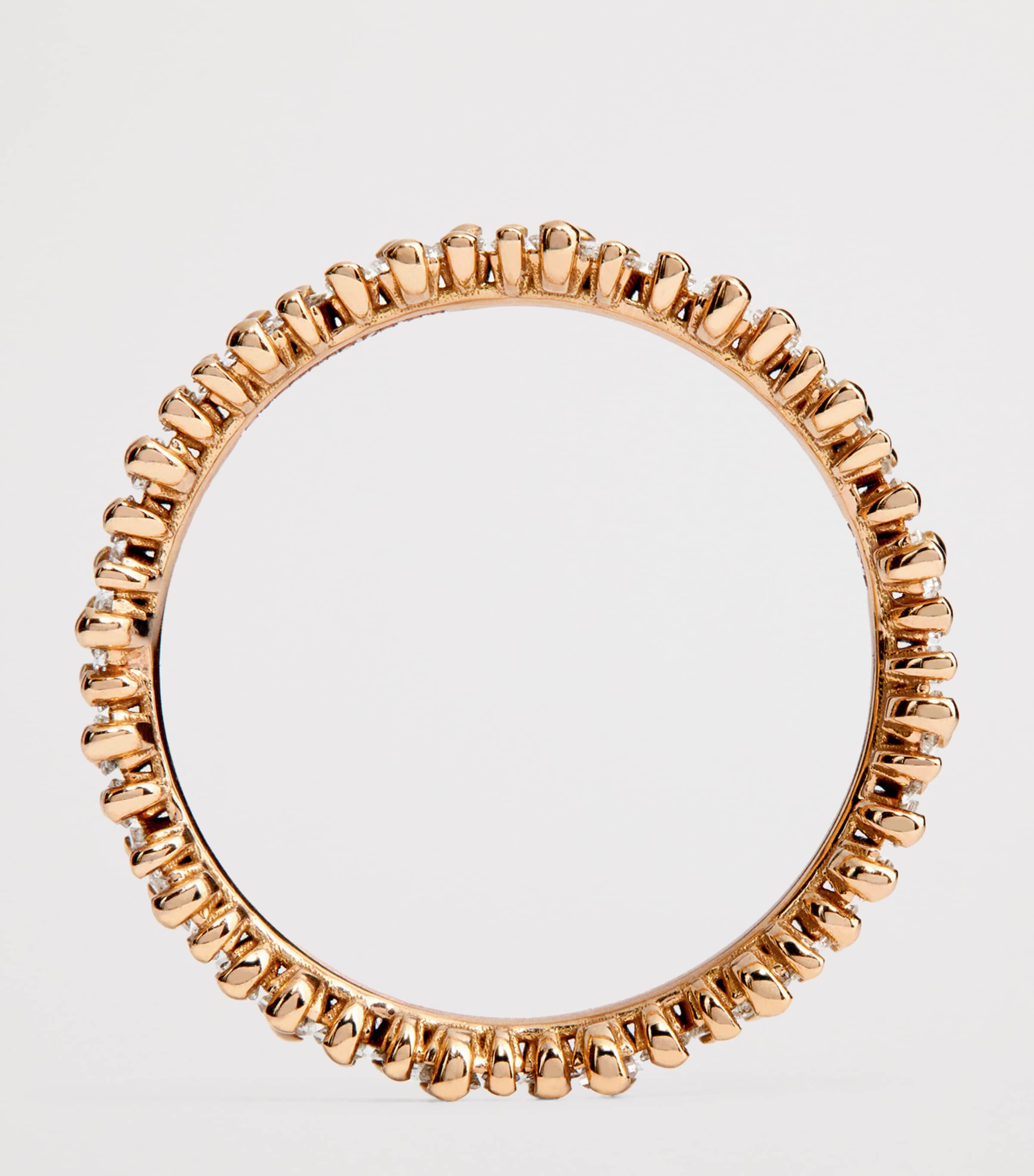 Suzanne Kalan Rose Gold and Diamond Classic Eternity Ring Rg/wd Image 4