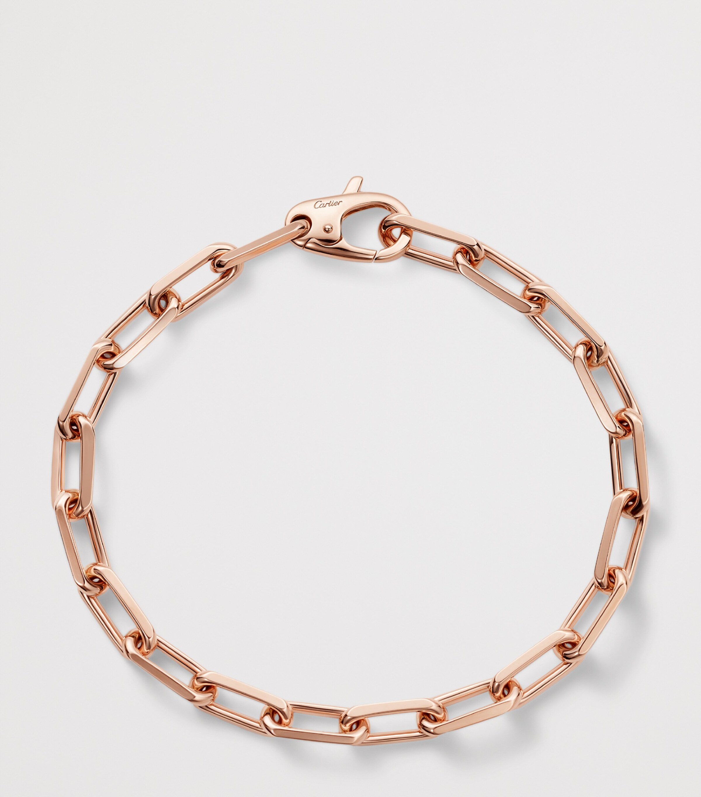 Medium Rose Gold Santos de Cartier Chain Bracelet ROSE GOLD Image 4