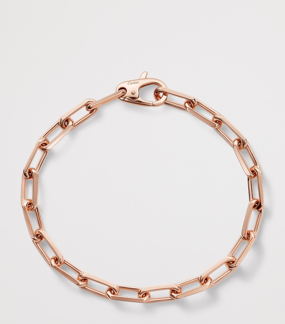 Medium Rose Gold Santos de Cartier Chain Bracelet ROSE GOLD Image 4