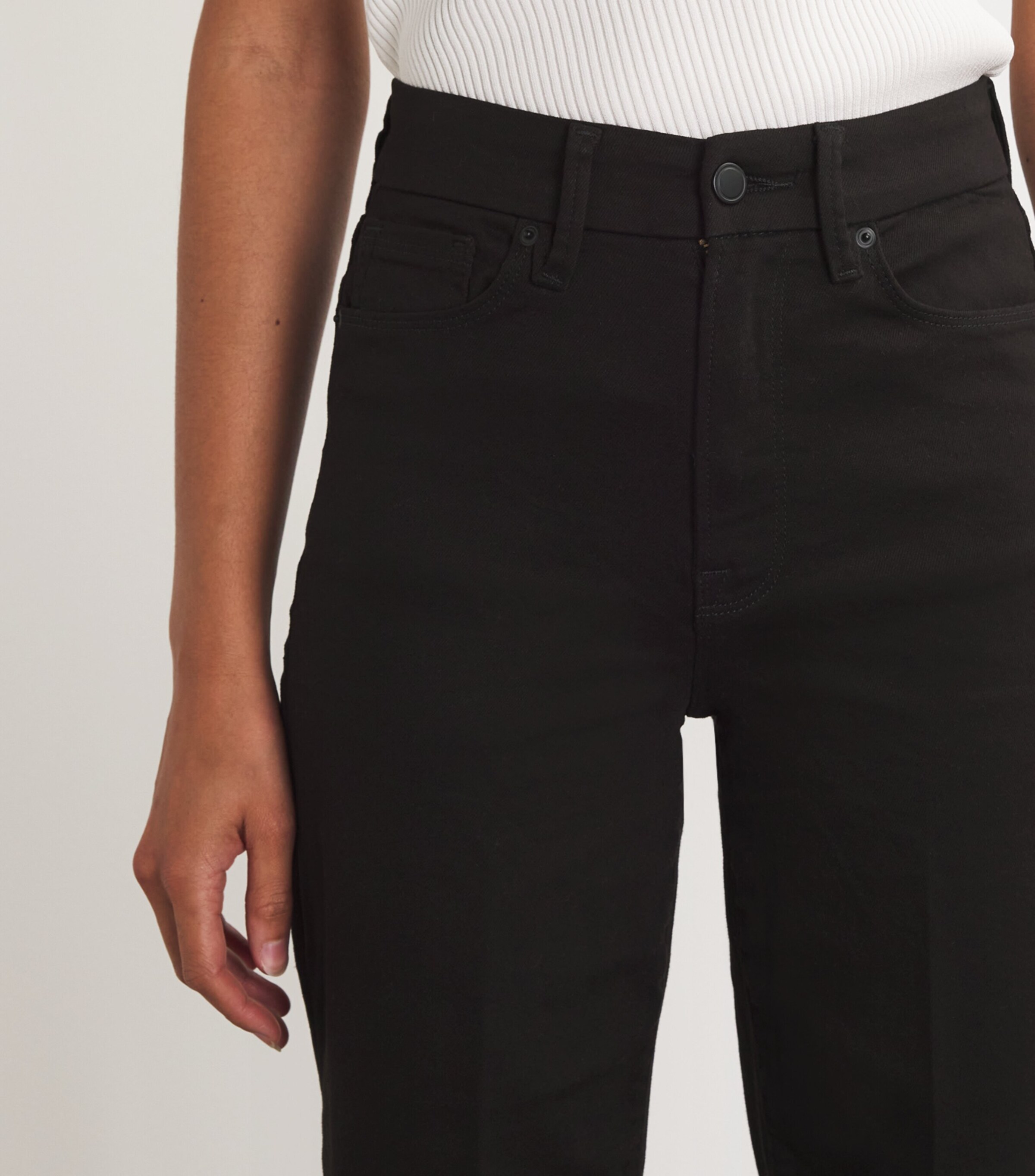 Good American Womens Good Waist Cropped Palazzo Jeans Image 6