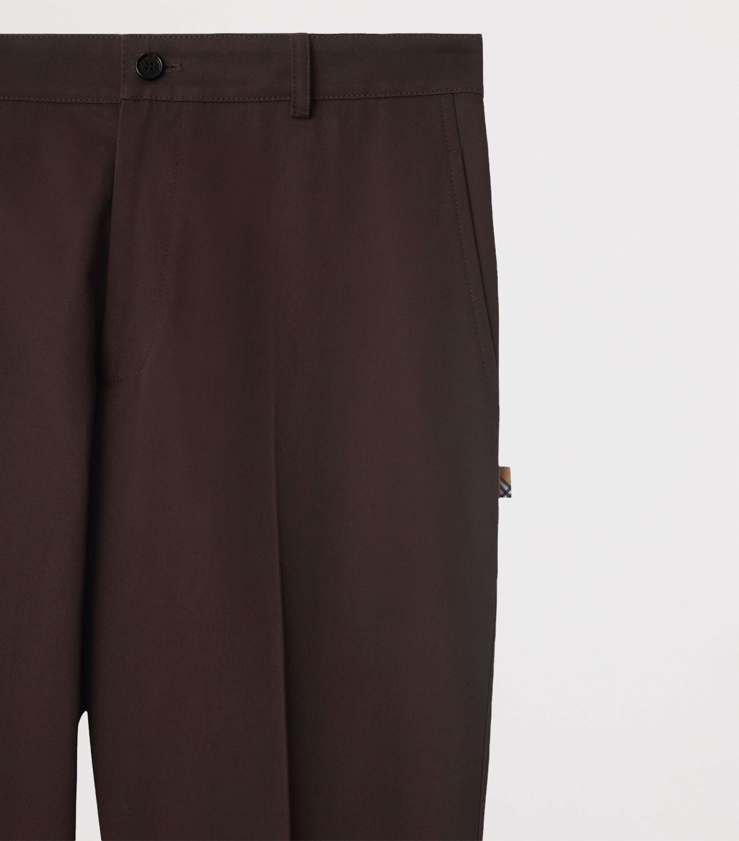 Cotton Twill Slim Chinos CLOVE BROWN Image 4