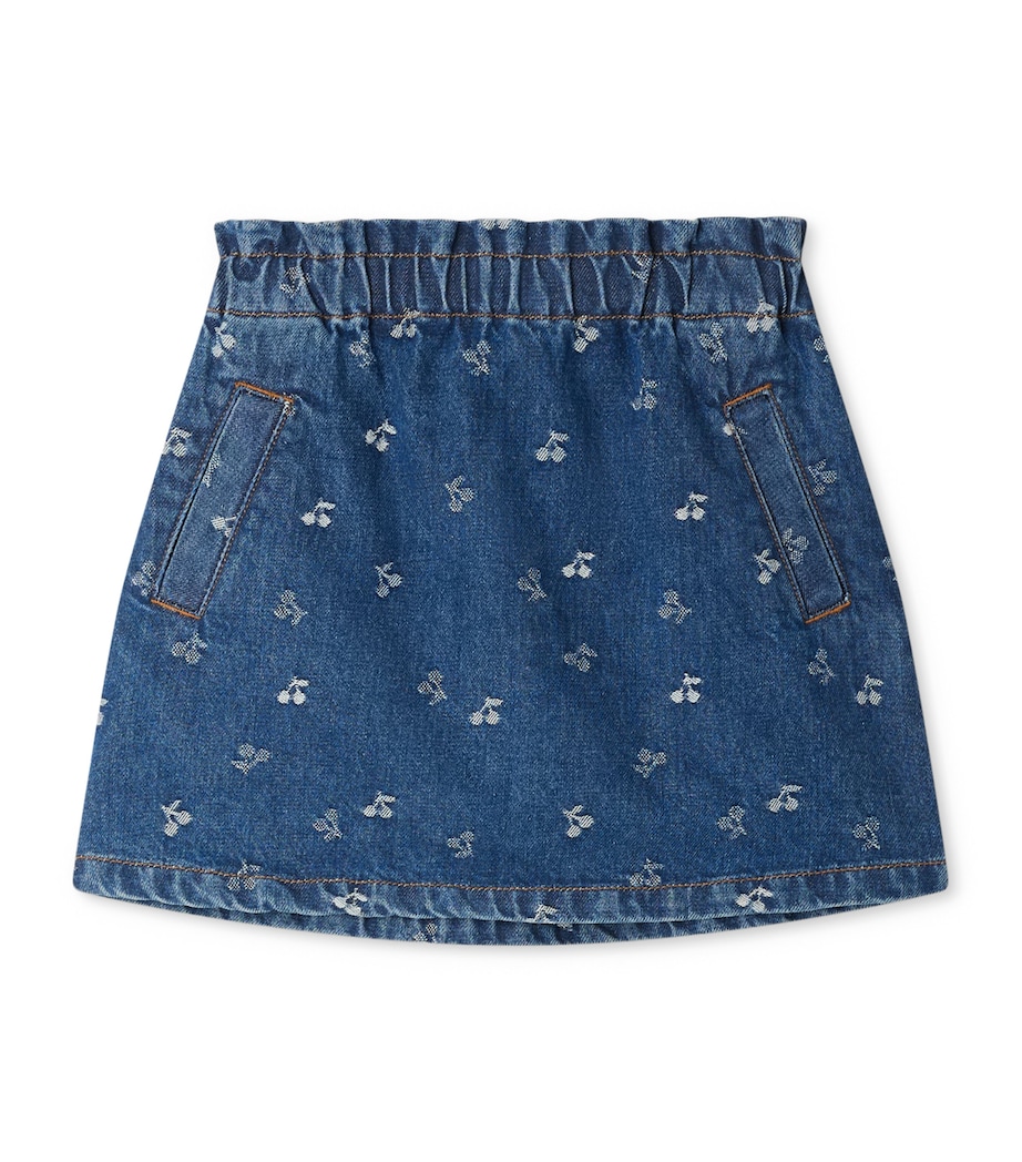 Cherry Jacquard Jensua Denim Skirt (4-8 Years) IMP JEAN CLAIR Image 1