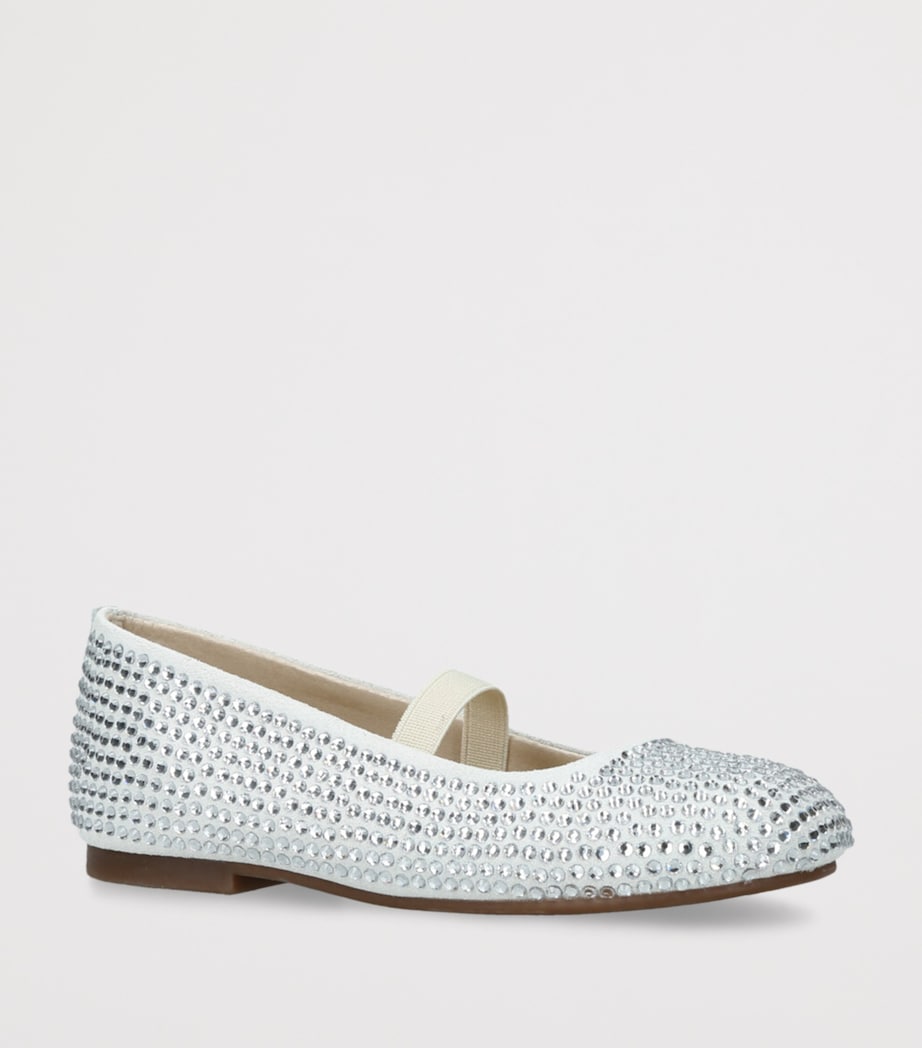 BabyWalker Leather Embellished Mary Janes White Image 3