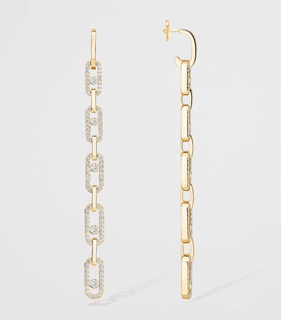 Messika Move Link Yellow Gold and Diamond Earrings (1.45ct) Yellow Gold Image 3