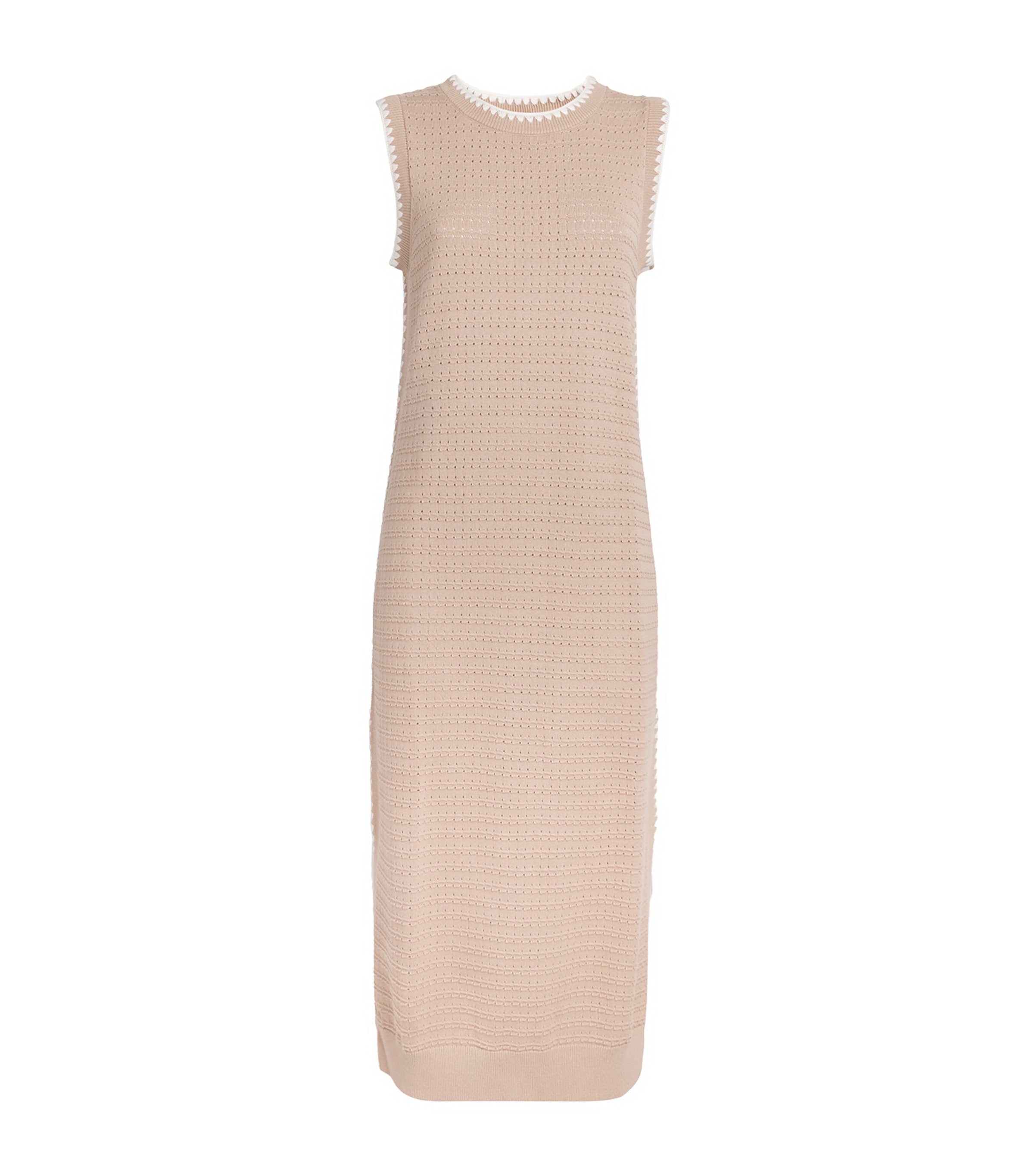 Varley Knitted Dwight Midi Dress In Neutral