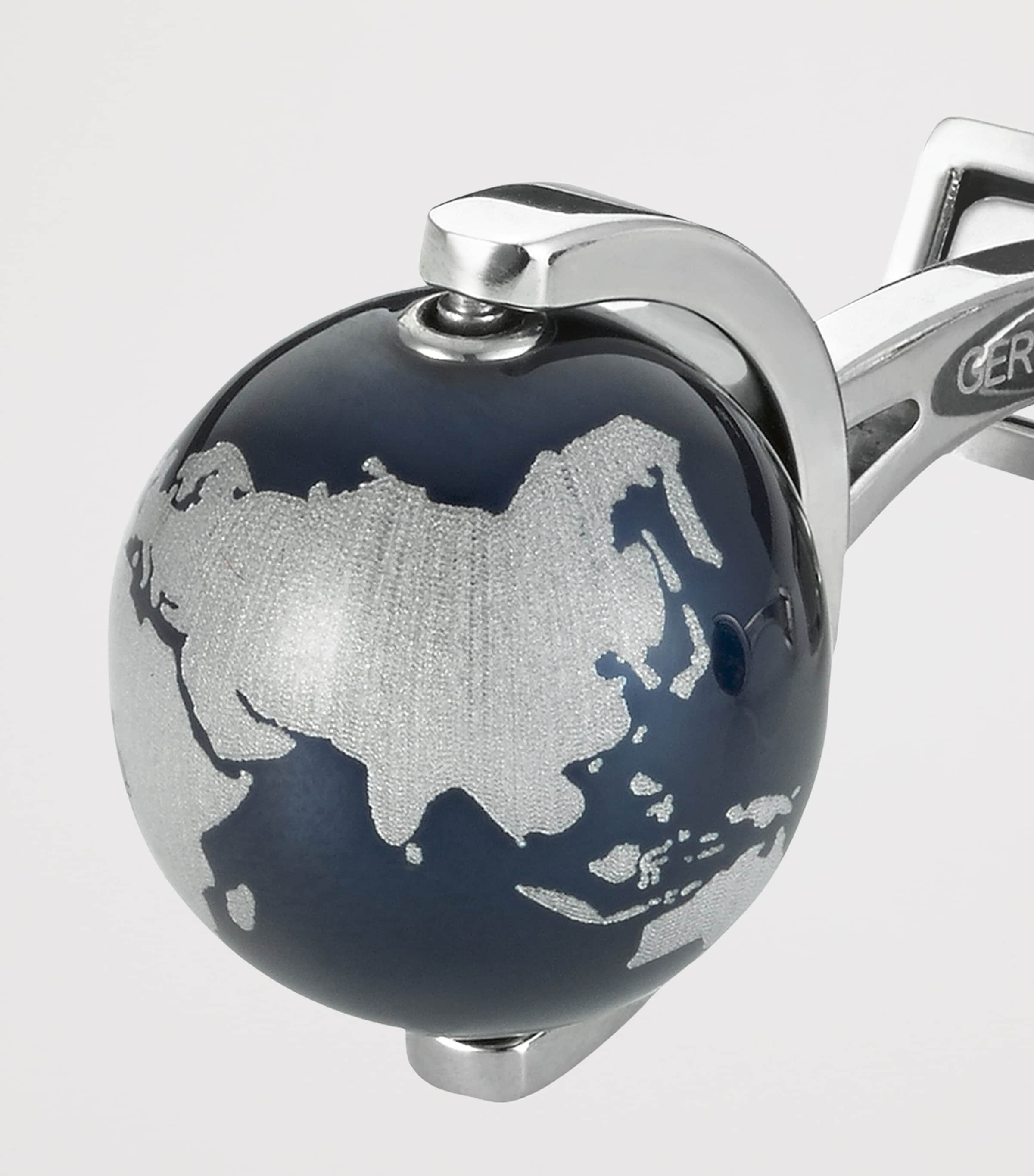 Montblanc Stainless Steel Heritage Spirit Cufflinks Blue Image 2