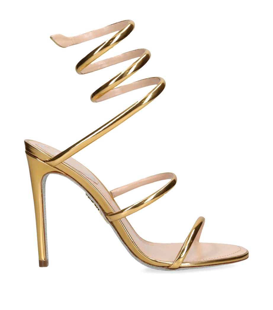 Mirrored Leather Minimal Cleo Sandals 105 GOLD Image 1