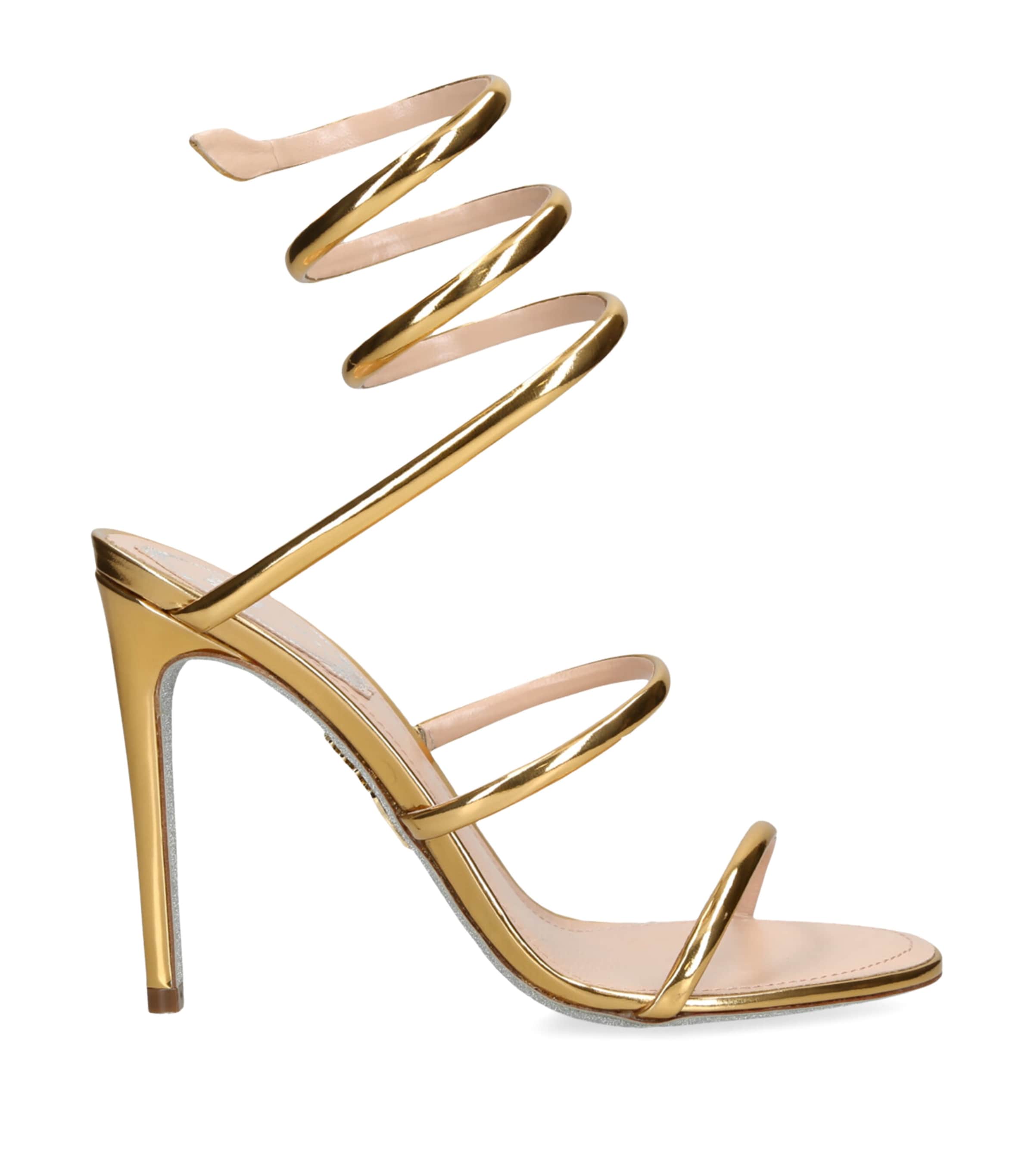 René Caovilla Mirrored Leather Minimal Cleo Sandals 105 | Wedding | Wedding Guest | Shoes | Partywear | Womens | Gifts | Gifts for Her | Women Clothing | Modest | Women Shoes | Heels | Sandals | Designers | René Caovilla