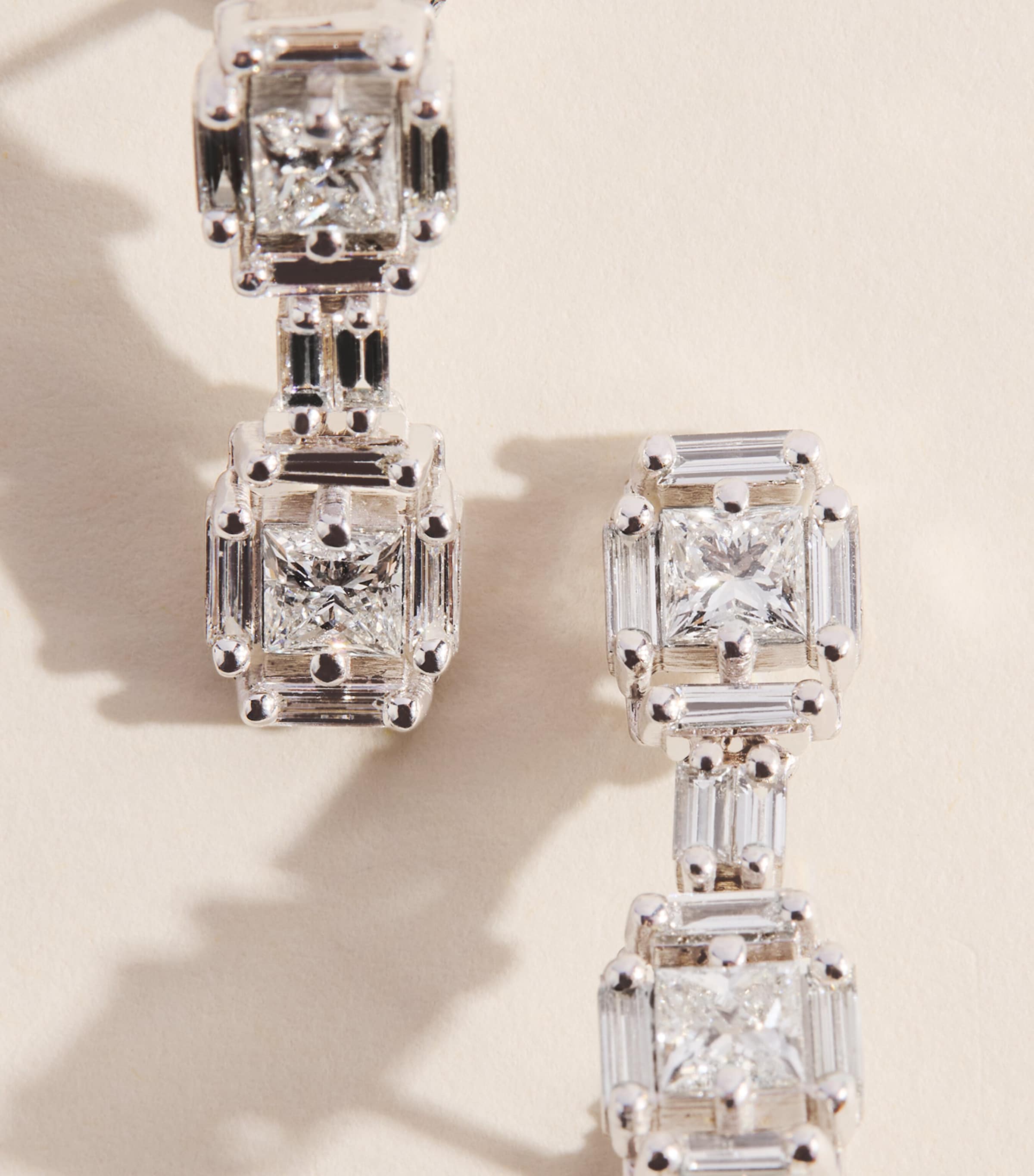 Suzanne Kalan White Gold and Diamond Princess Deco Drop Earrings Wg/wd Image 4