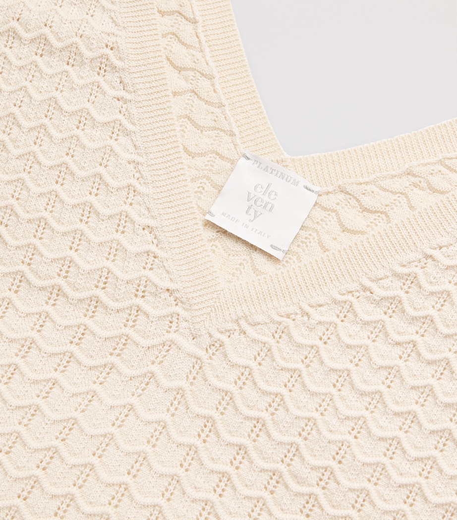 Eleventy Womens Wool Tank Top Beige Image 6