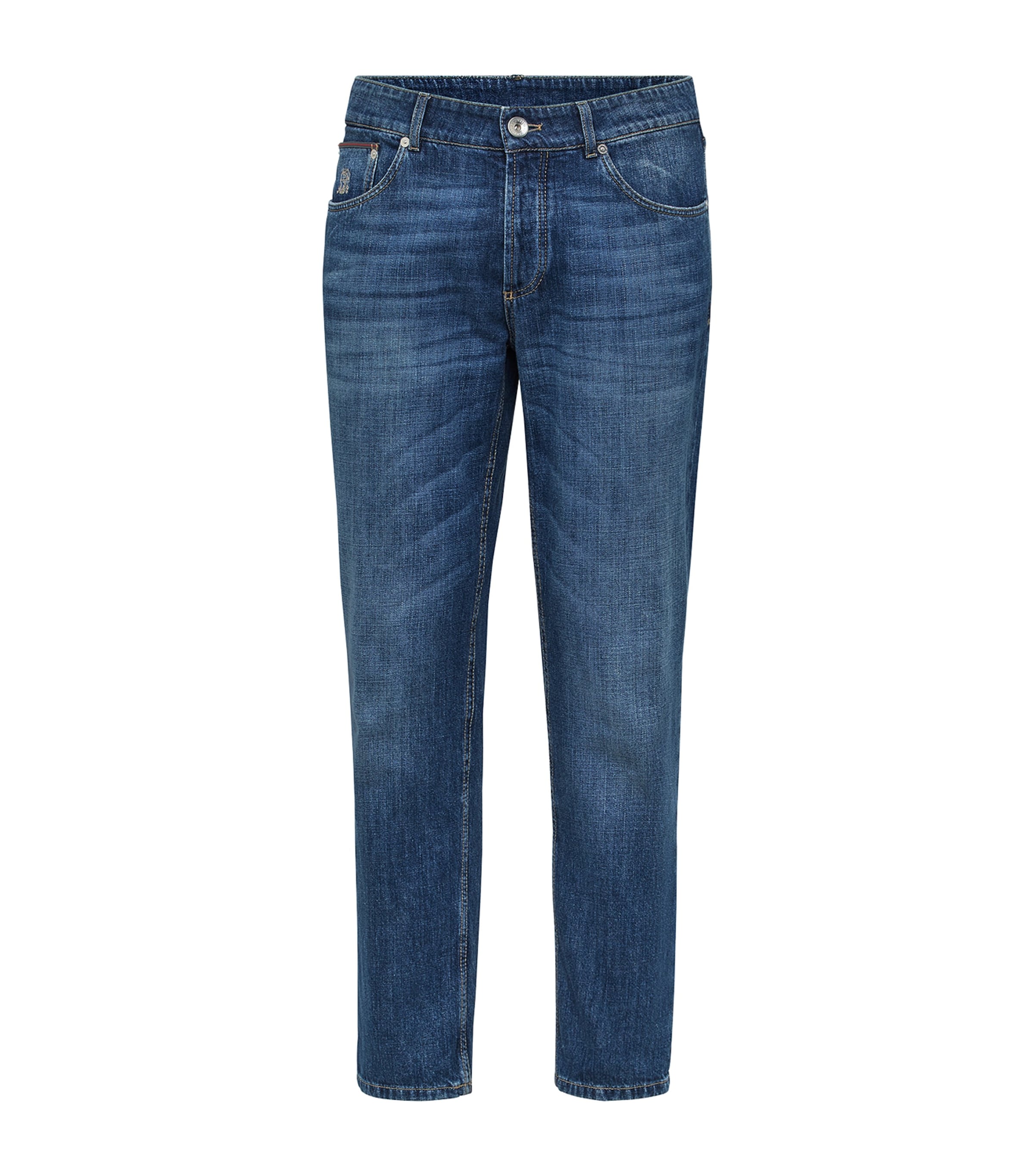 Brunello Cucinelli Slim-cut Mid-rise Jeans In Blue