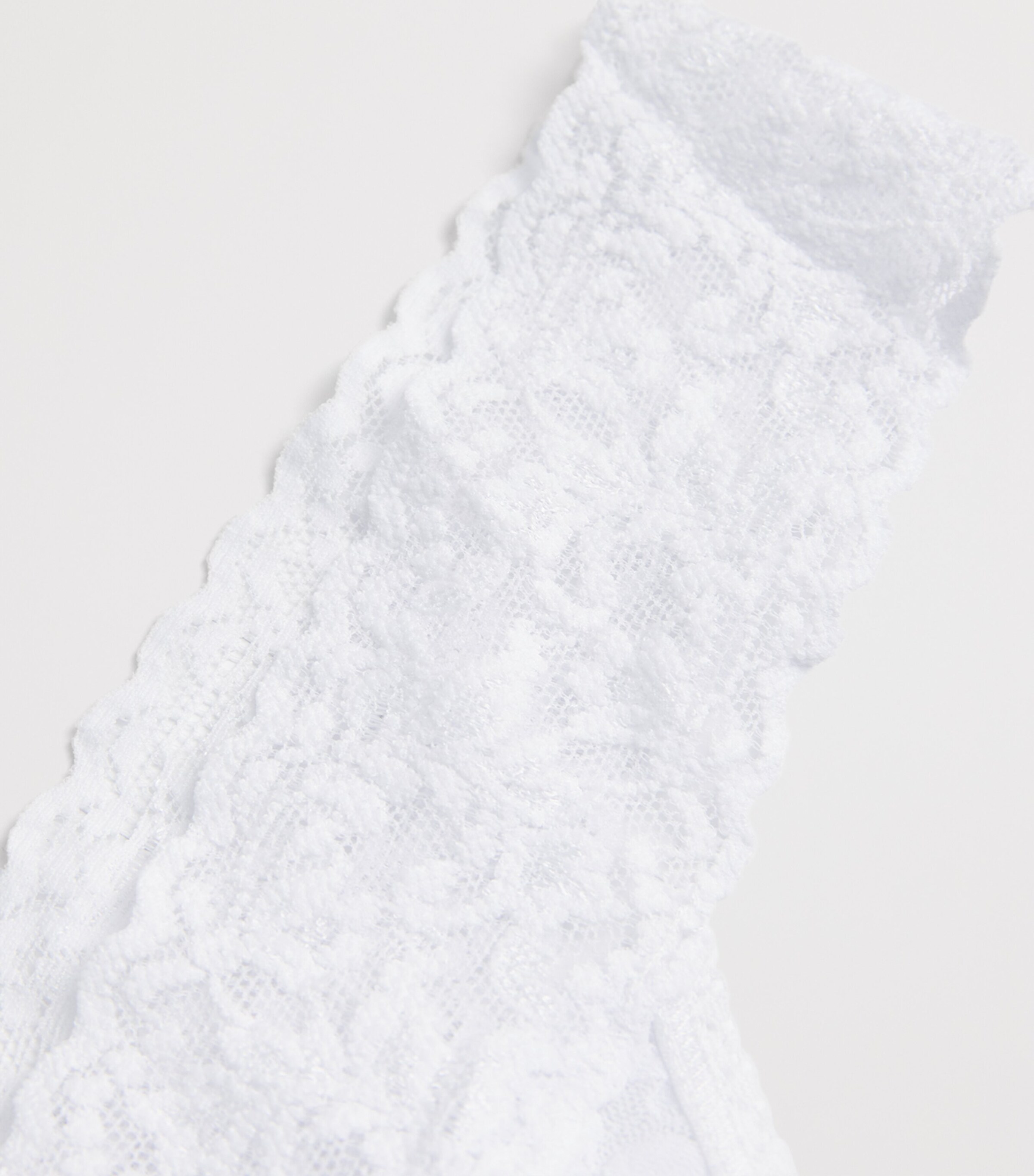 Lace Low-Rise Thong WHITE Image 4