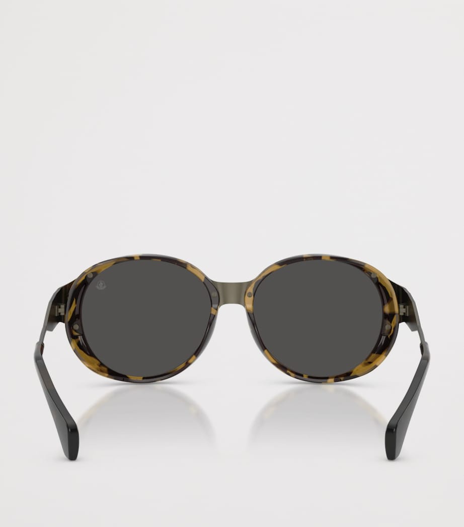 Moncler Titanium Auros Round Sunglasses Grey Image 4